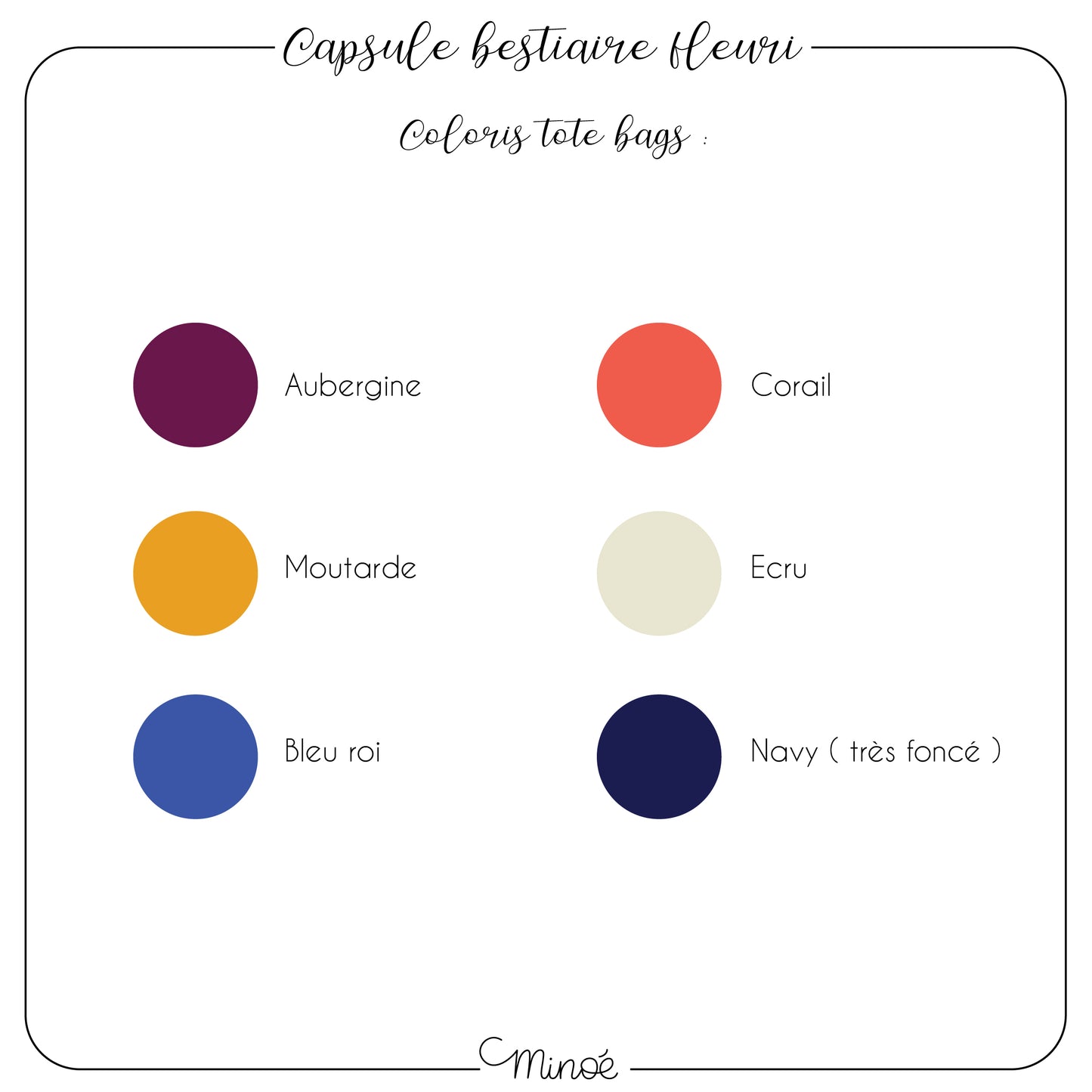 Capsule bestiaire fleuri : tote bag