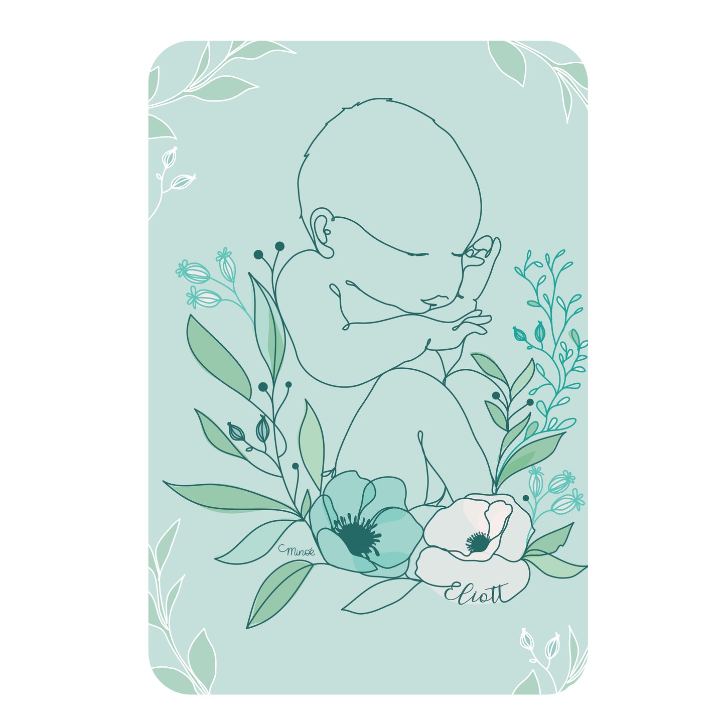 Plaid vraiment très doux ~ Bébé fleuri