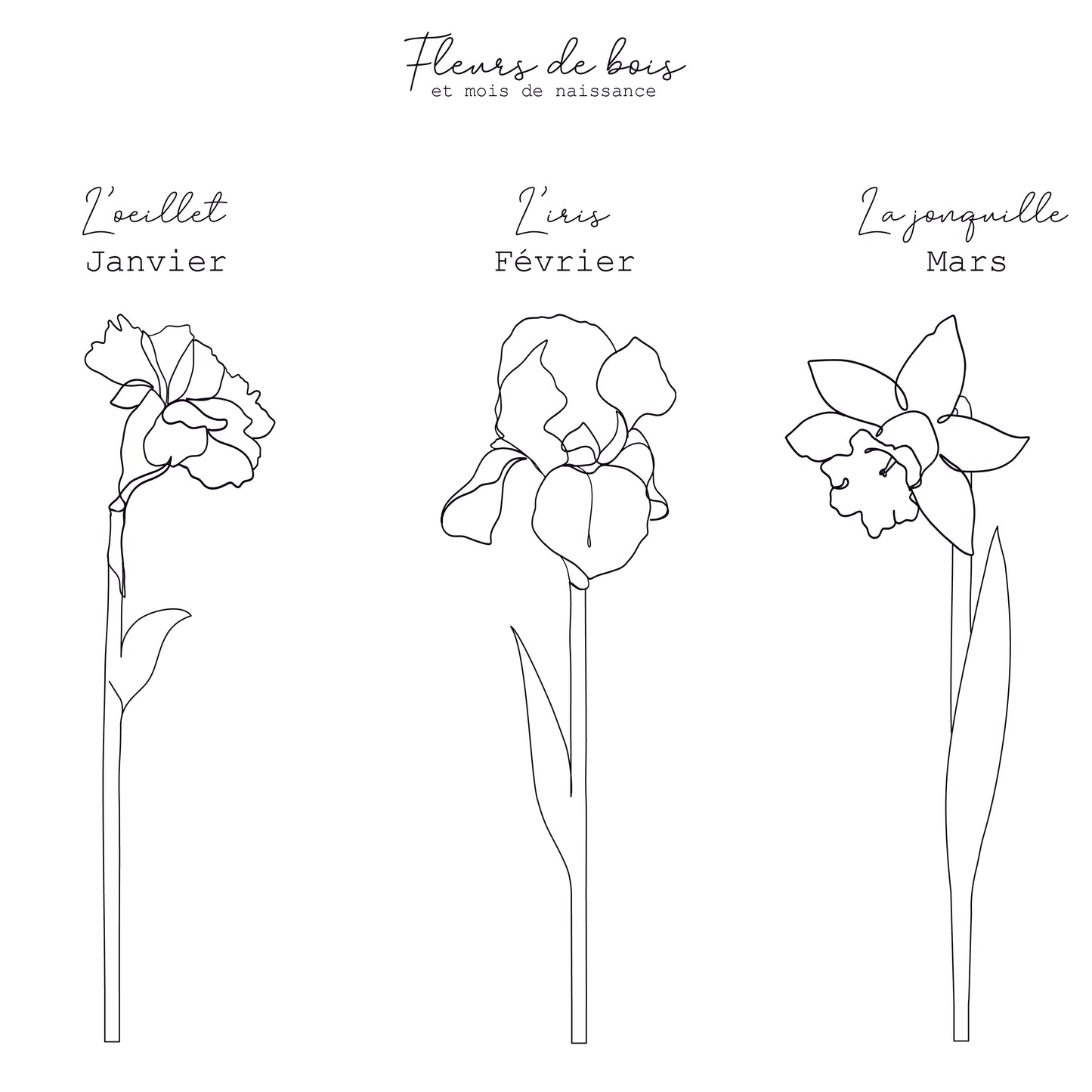Fleurs de bois - à l'unité