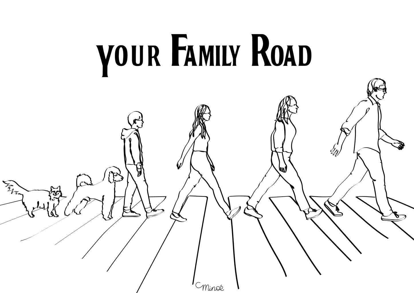 Your family Road : portrait de famille façon Abbey Road