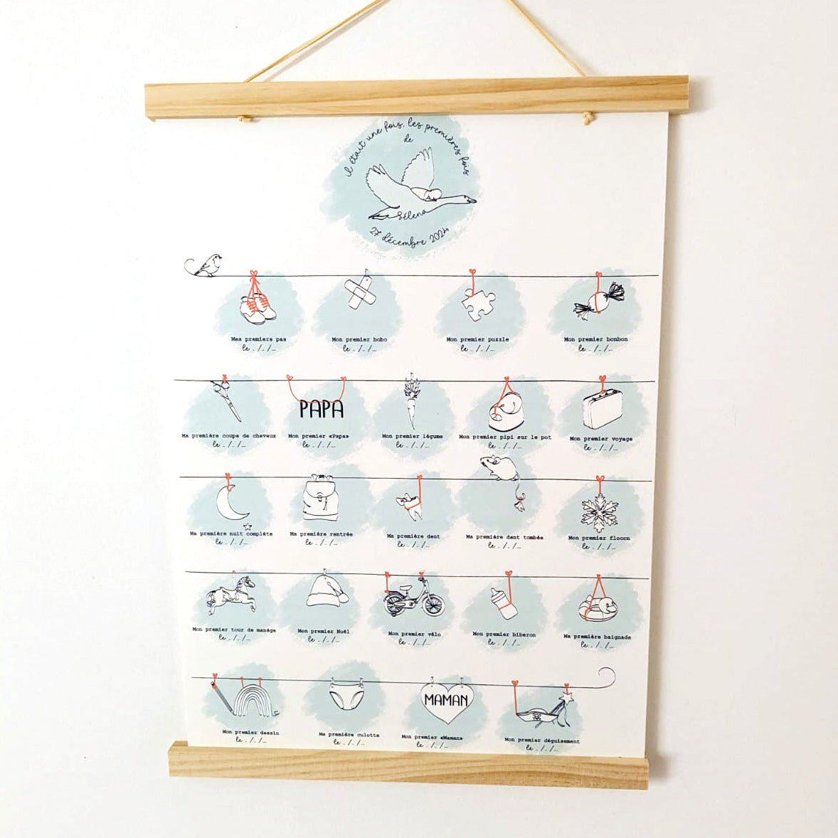 Affiche à composer : les premières fois de bébé
