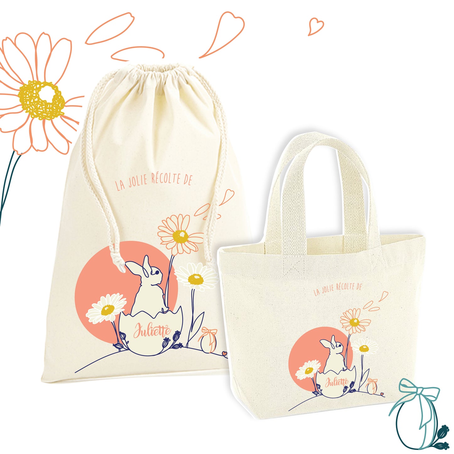 Petit sac de pâques personnalisé