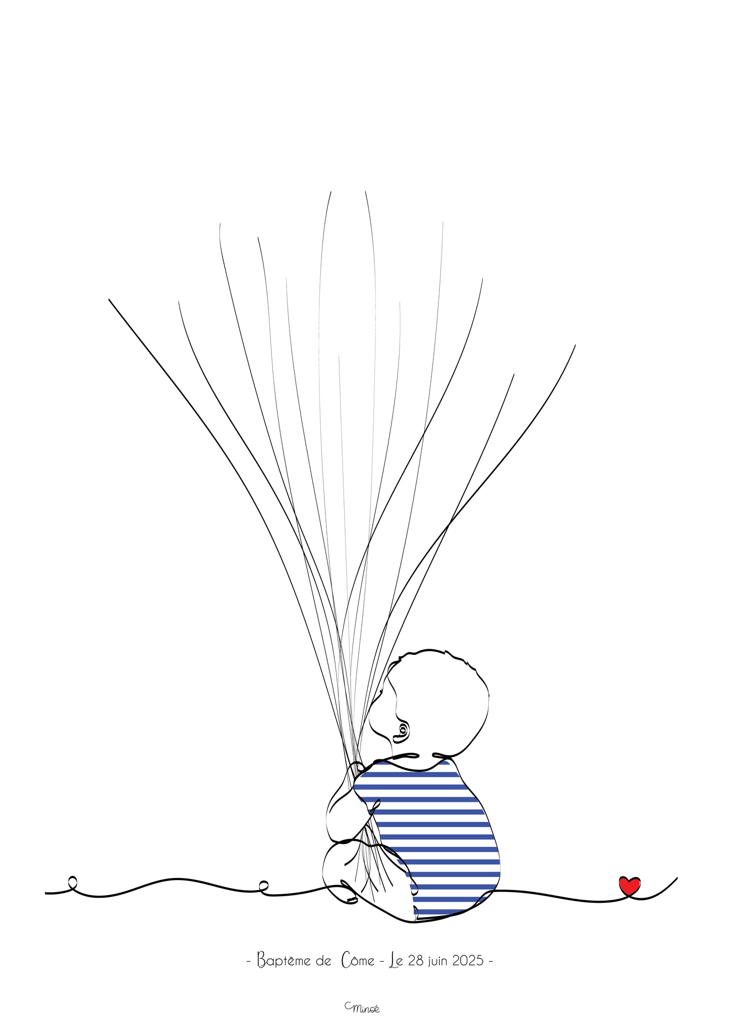 Support d'empreintes - enfant et ballons