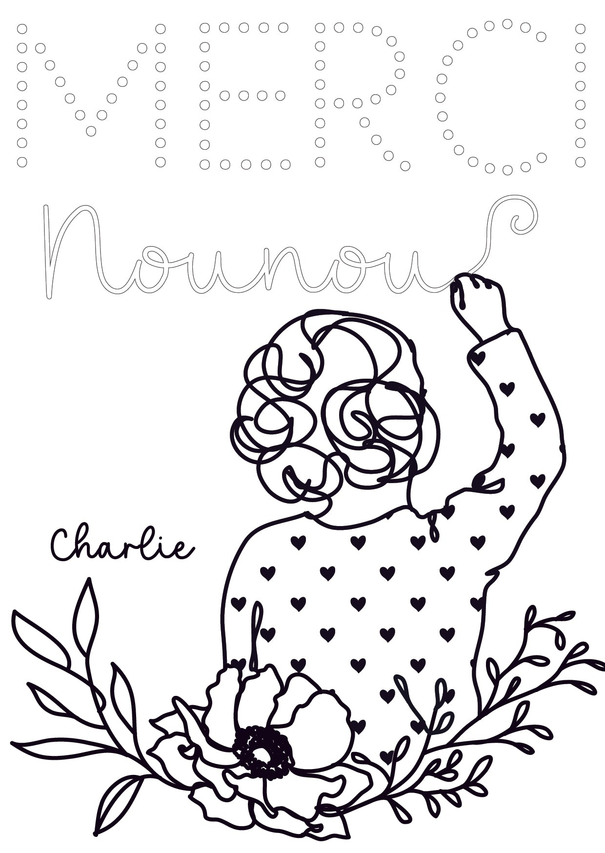 Carte à broder merci maîtresse