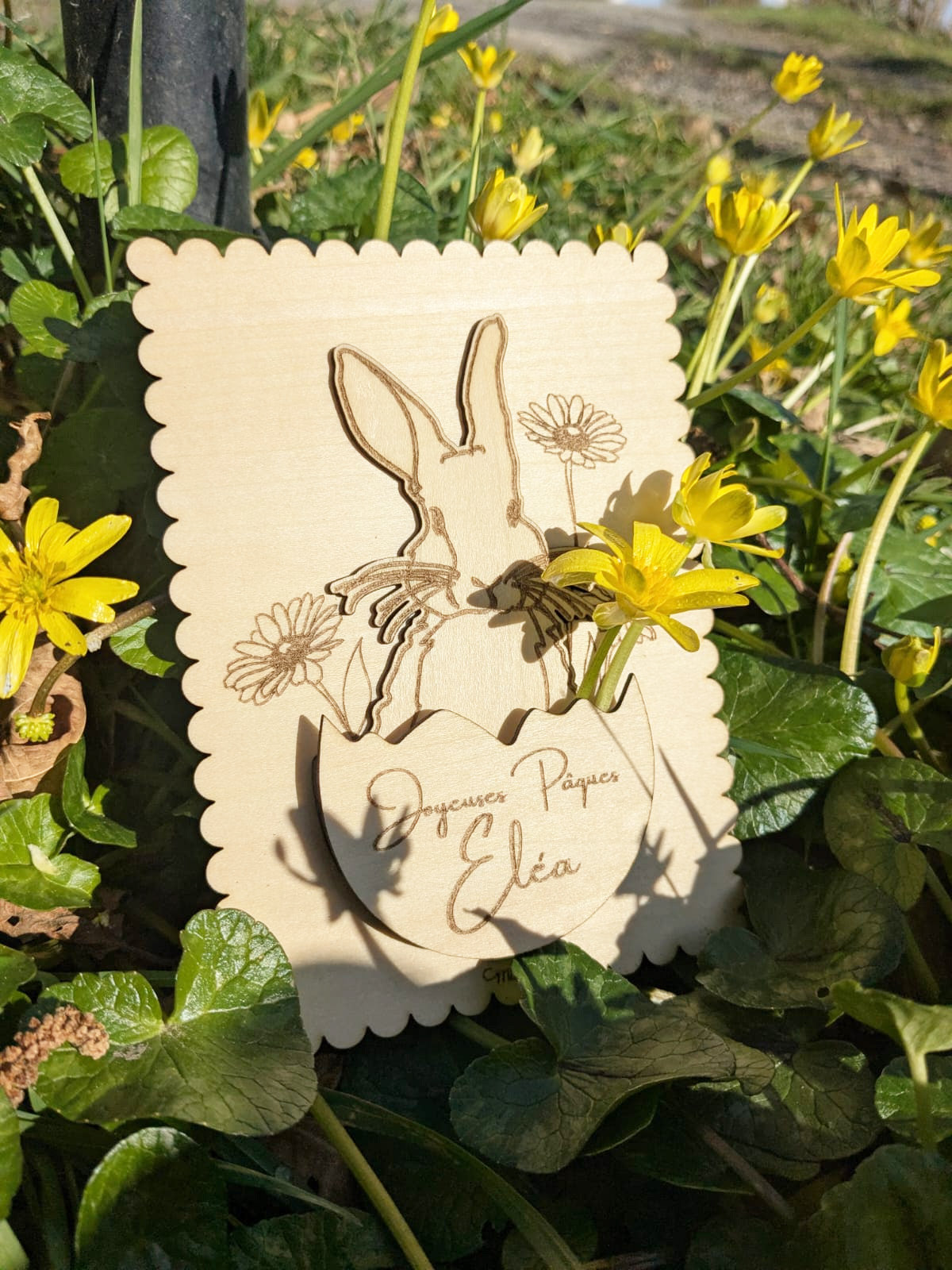 Carte cadeau de pâques personnalisée
