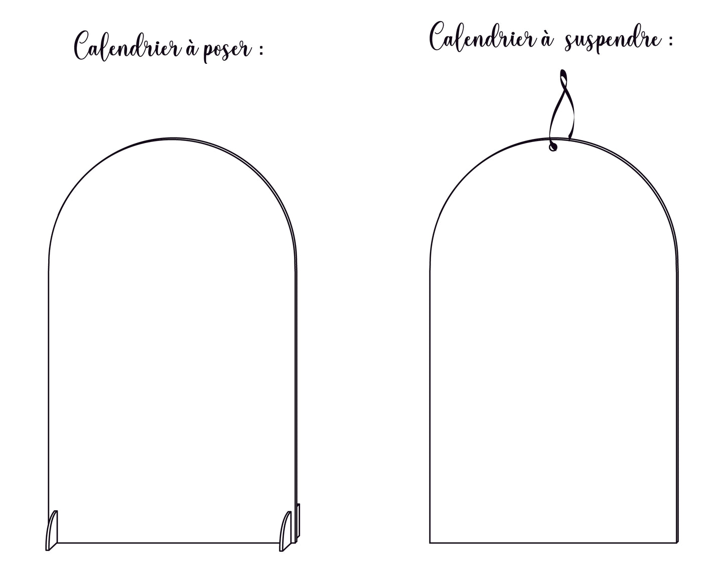Calendrier personnalisé en bois