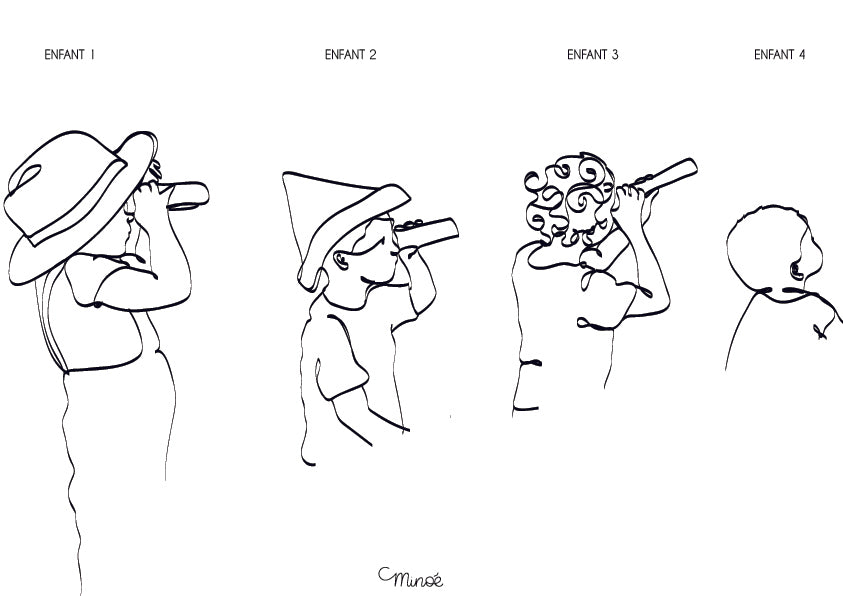 Collection capsule fête des papas - illustration gravée - modèle avion