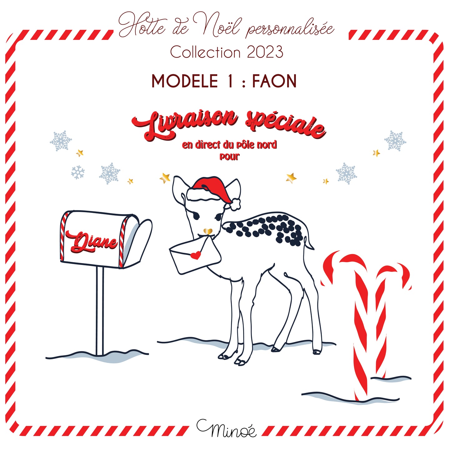 Hotte de Noël personnalisée - collection 2023