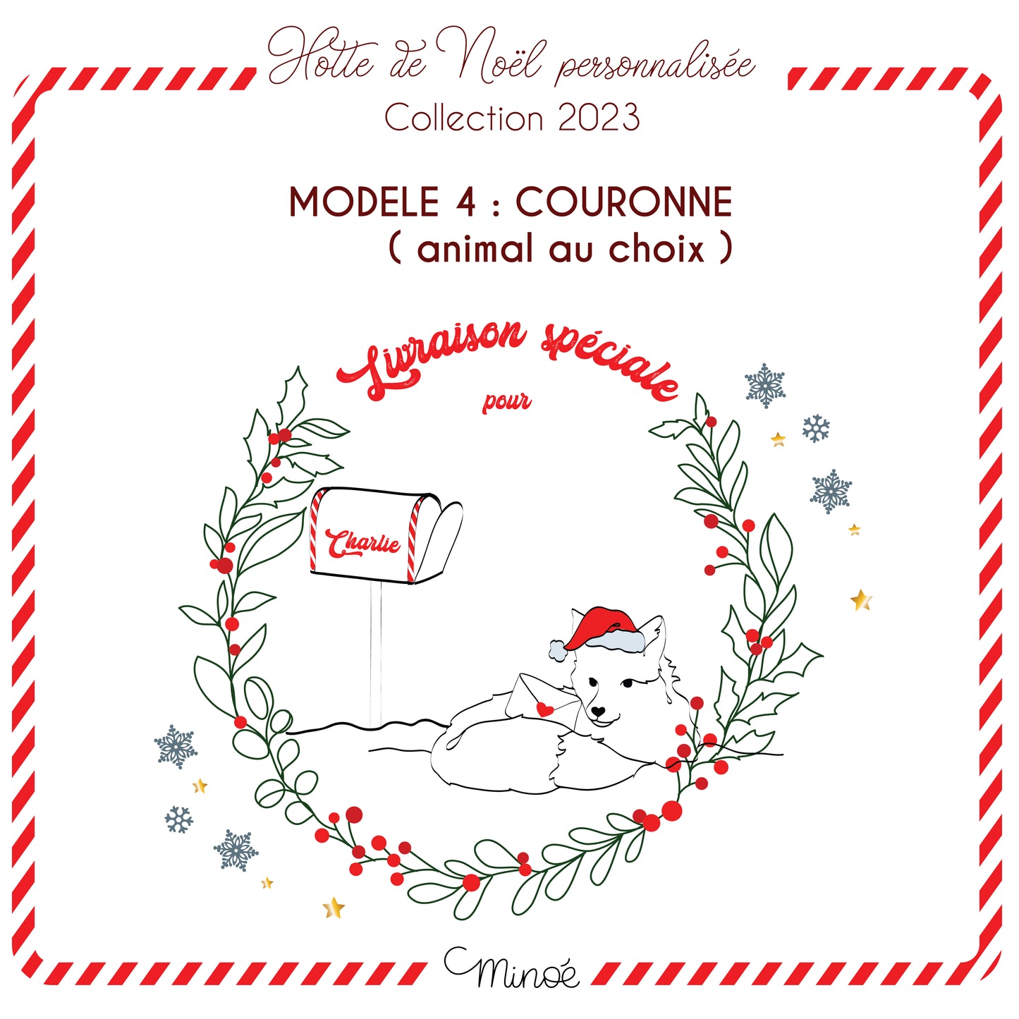 Hotte de Noël personnalisée - collection 2023