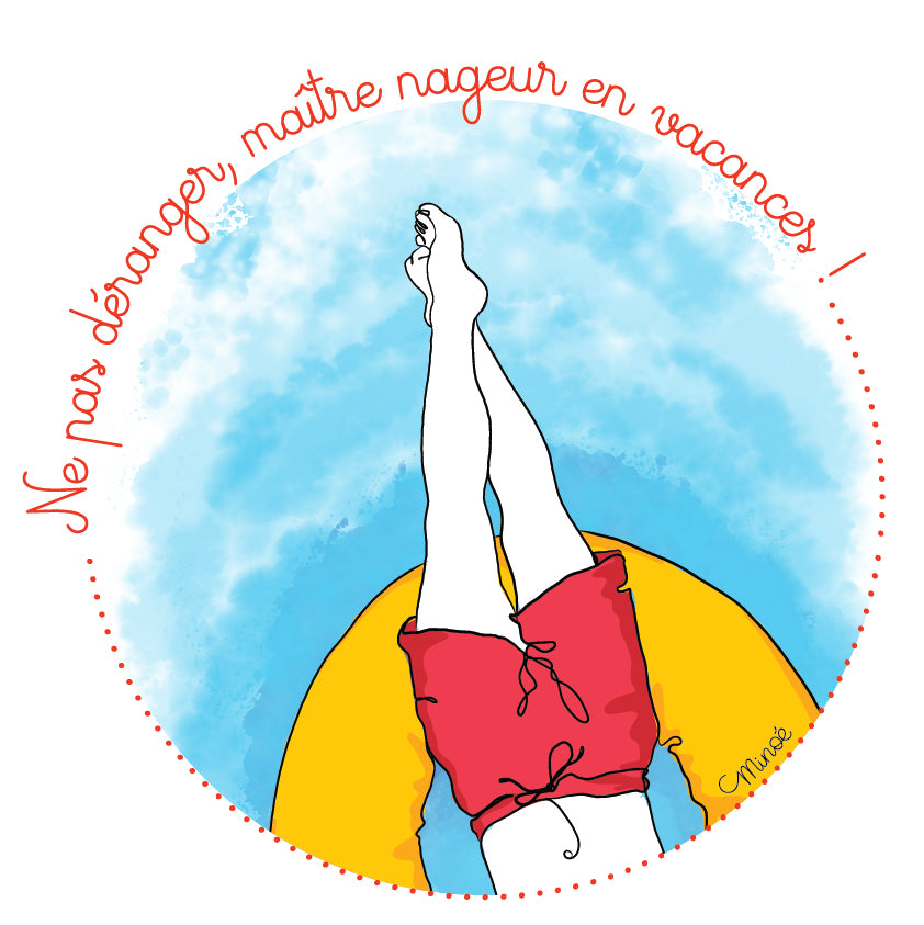 Mug céramique / Maître nageur en vacances