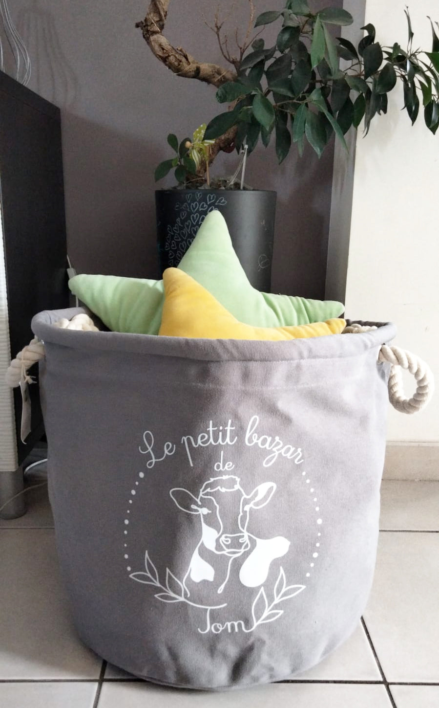 Mes petits trésors à moi : Panière de rangement personnalisée