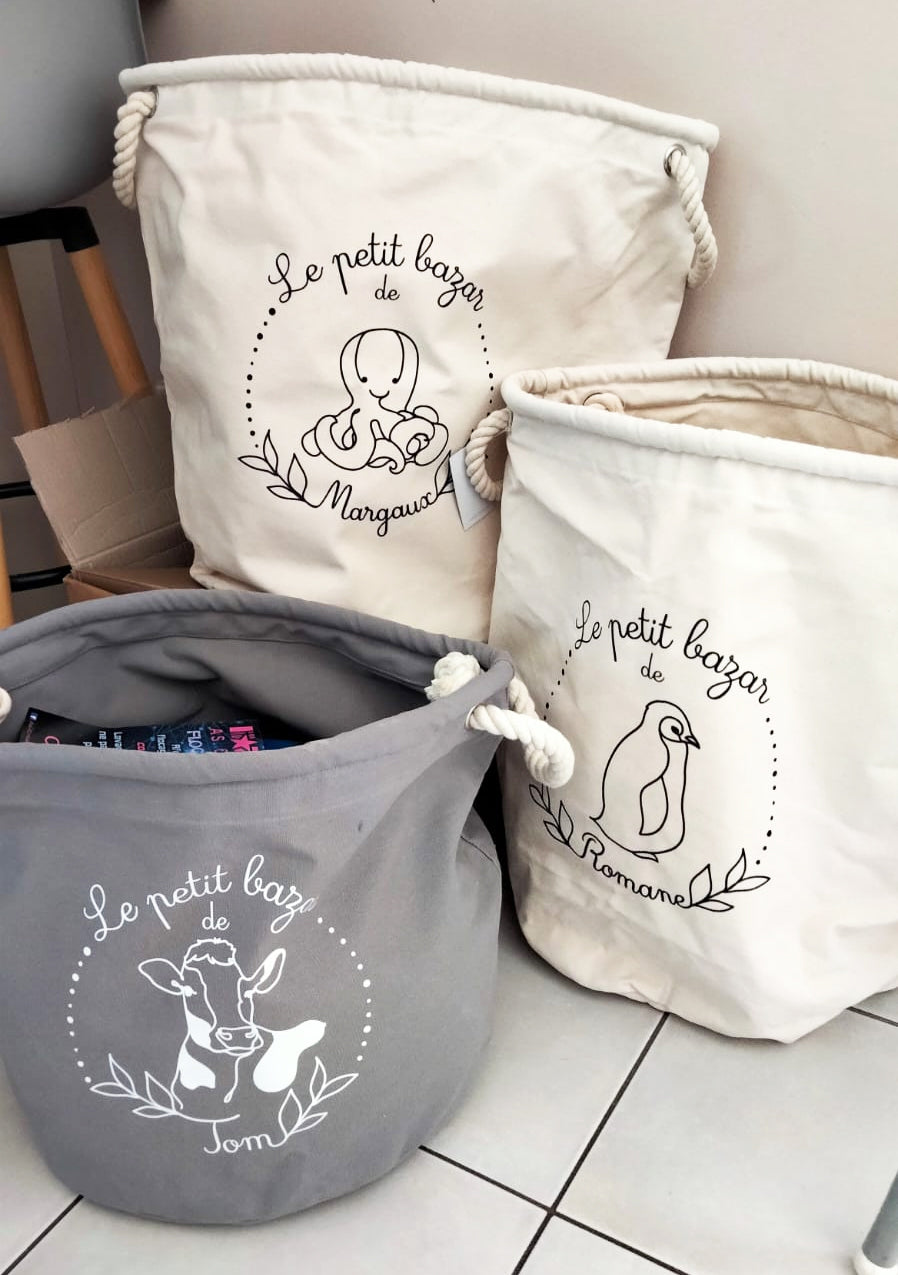 Mes petits trésors à moi : Panière de rangement personnalisée
