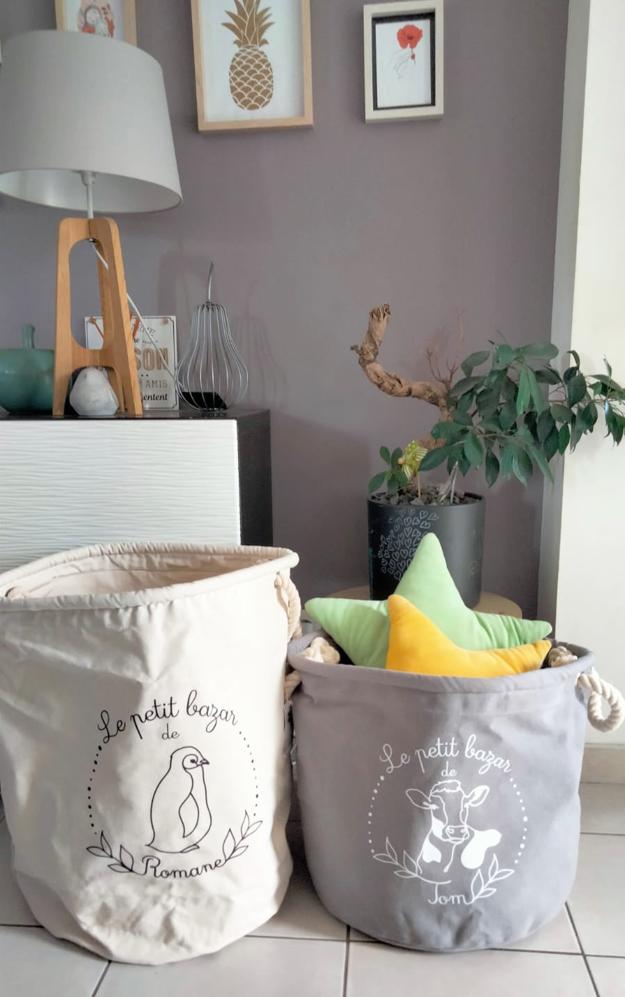 Mes petits trésors à moi : Panière de rangement personnalisée