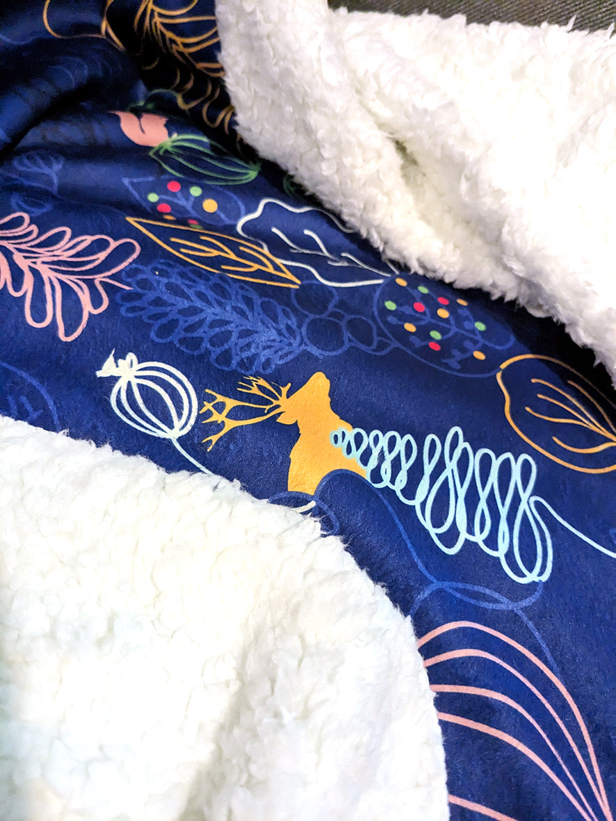 Plaid tout doux : Motif forêt enchantée
