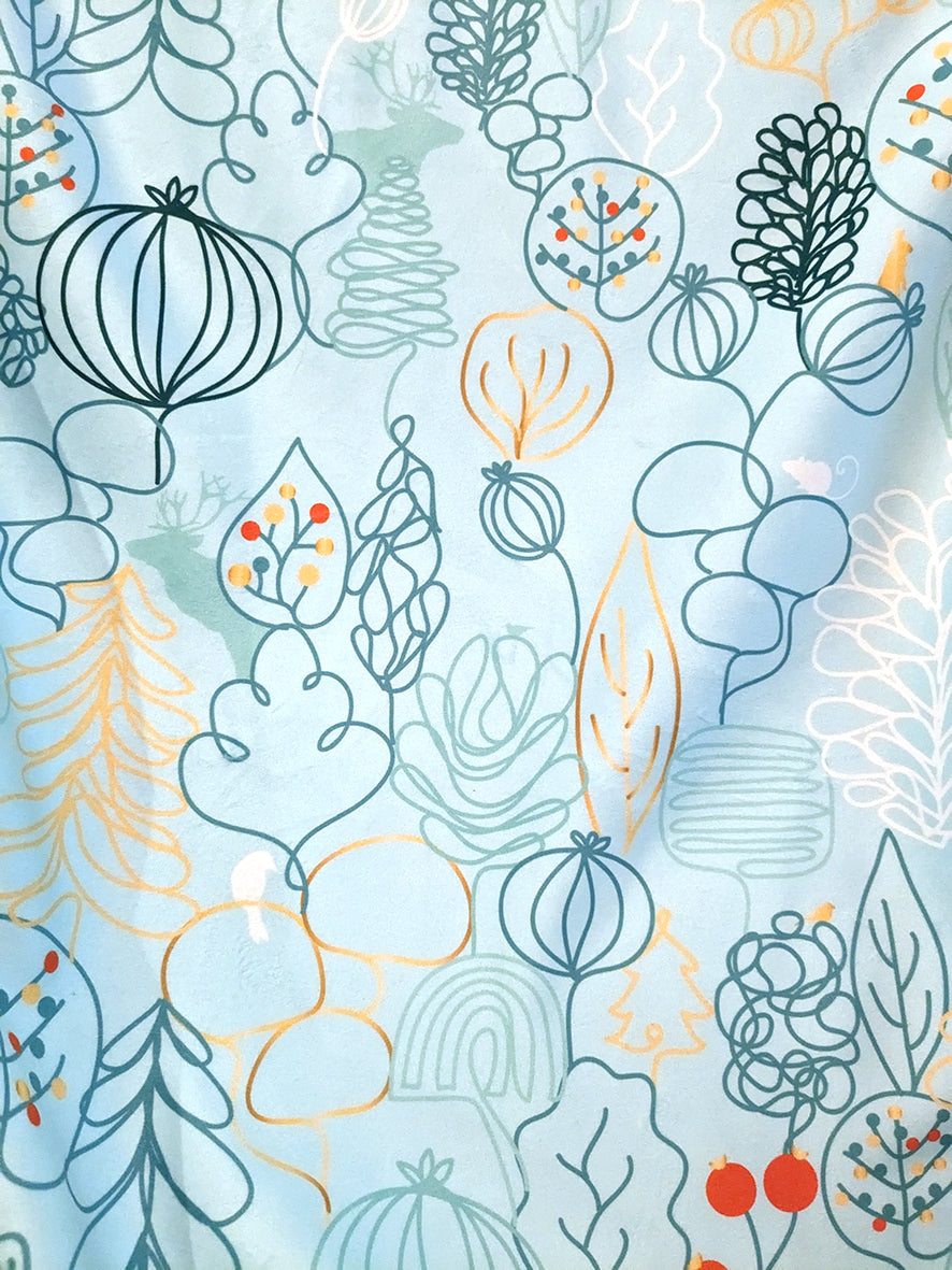 Plaid tout doux : Motif forêt enchantée