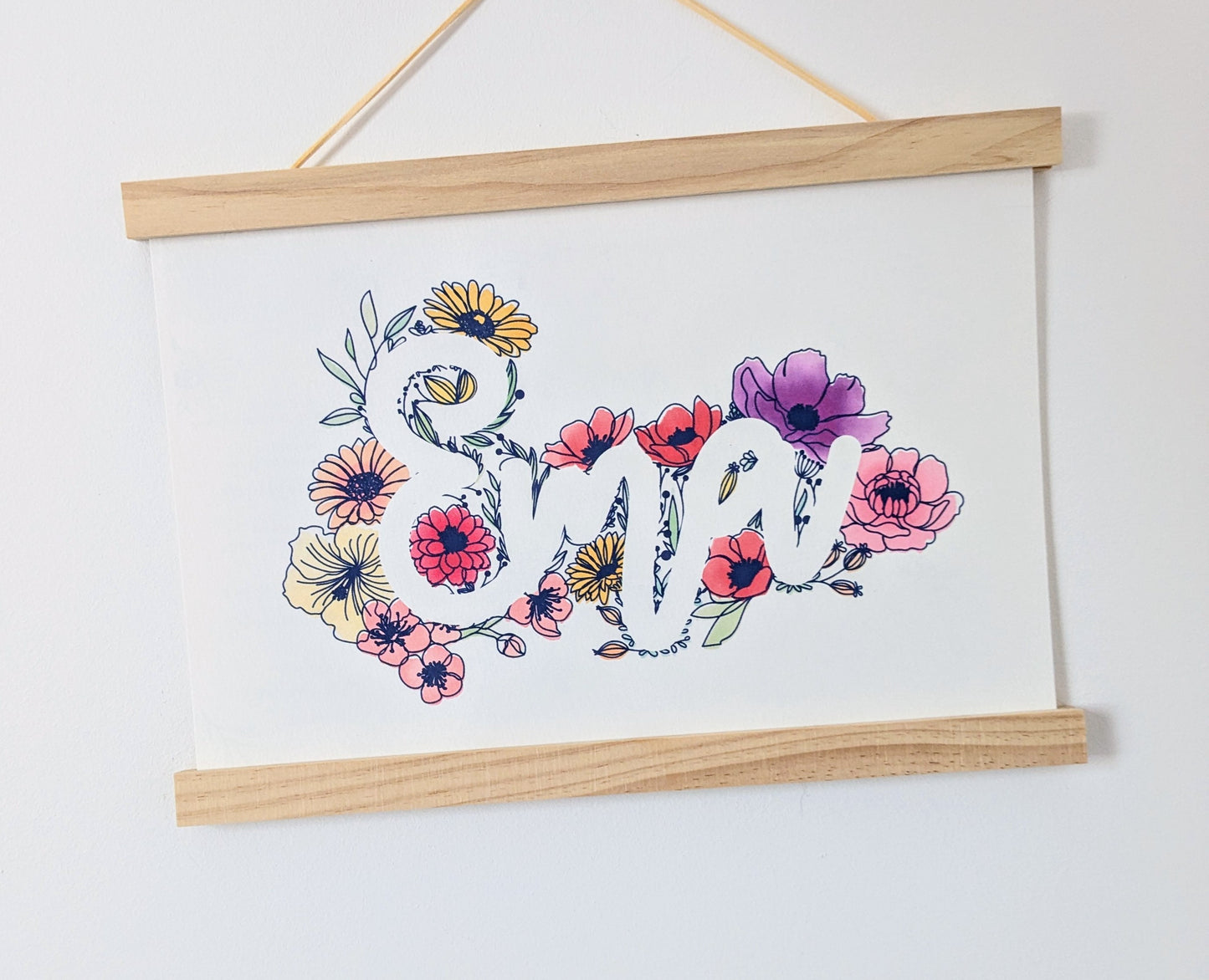 Porte-affiche en bois naturel