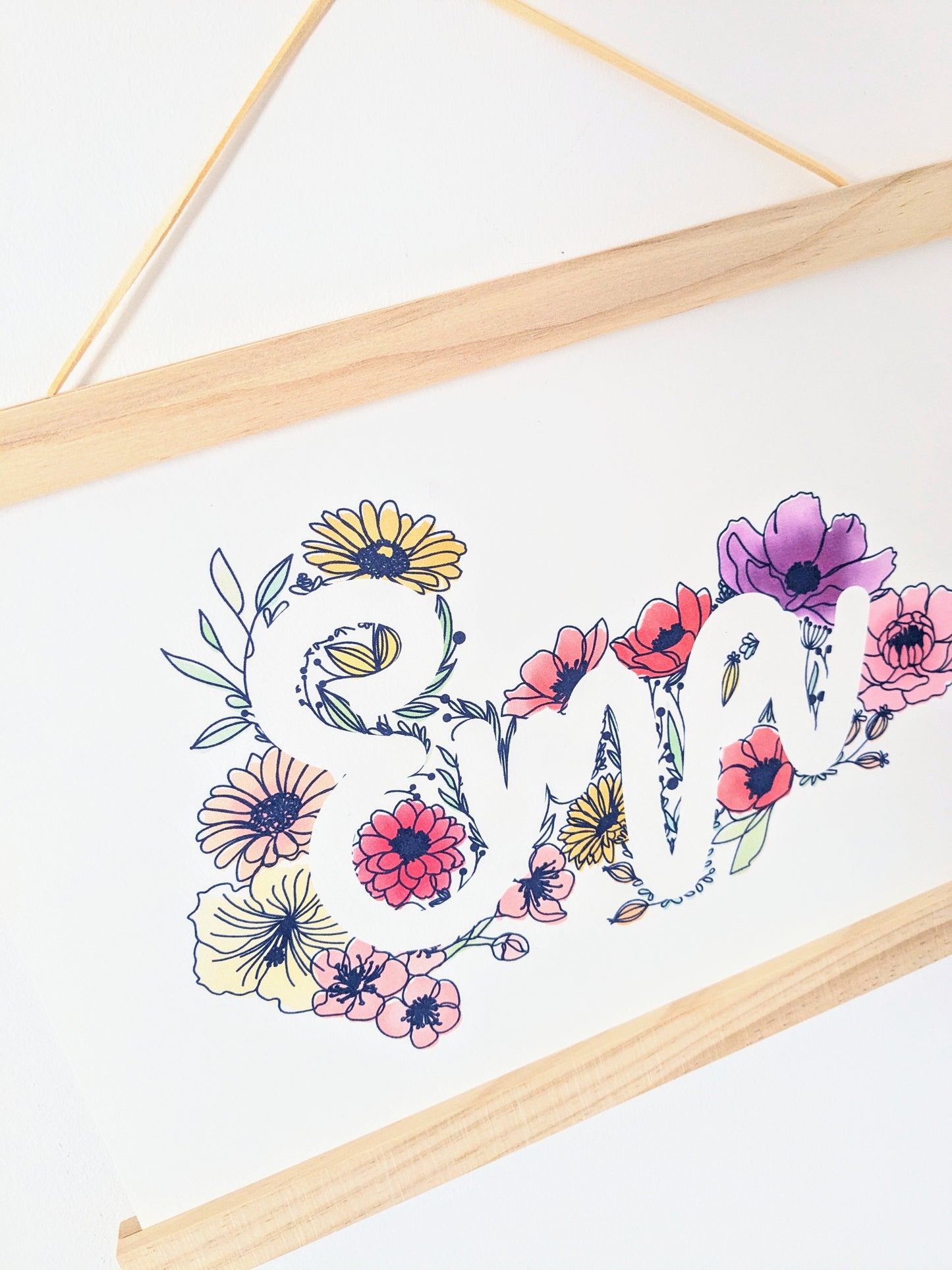Porte-affiche en bois naturel