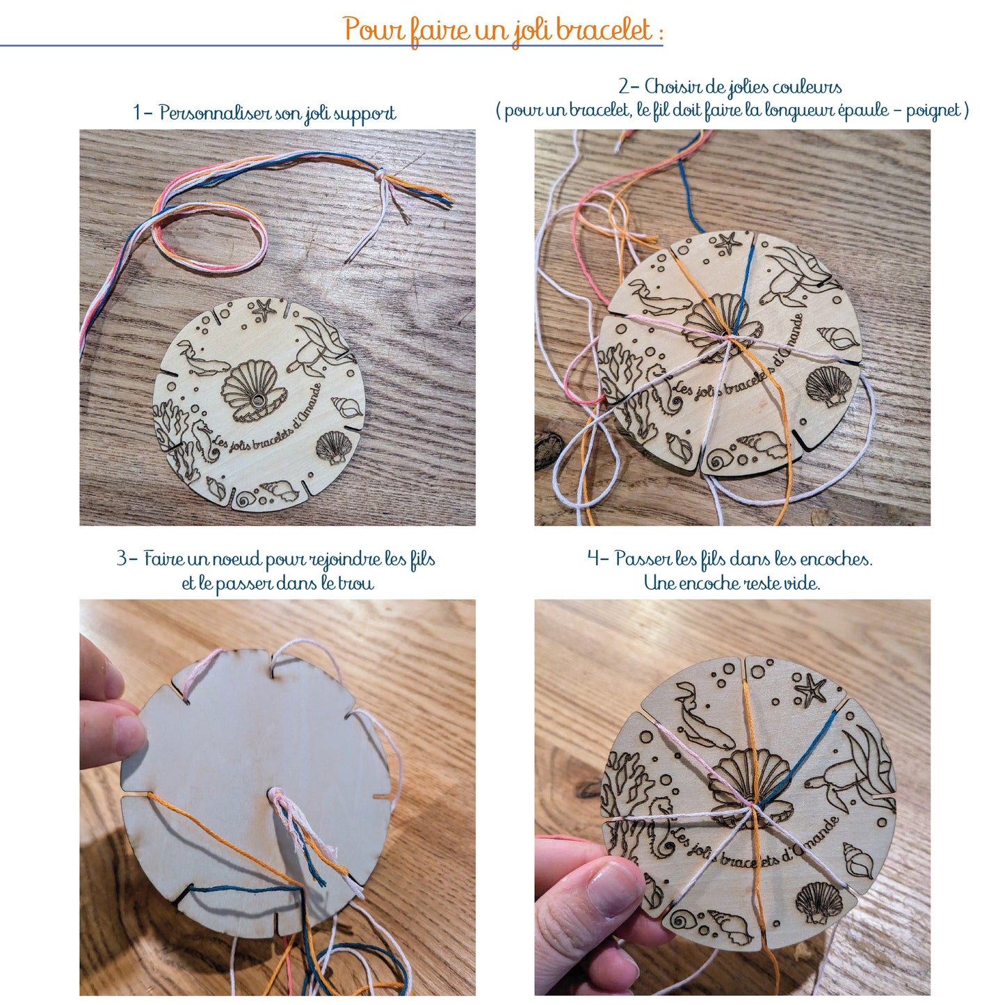 Mon petit support, pour faire de jolis bracelets