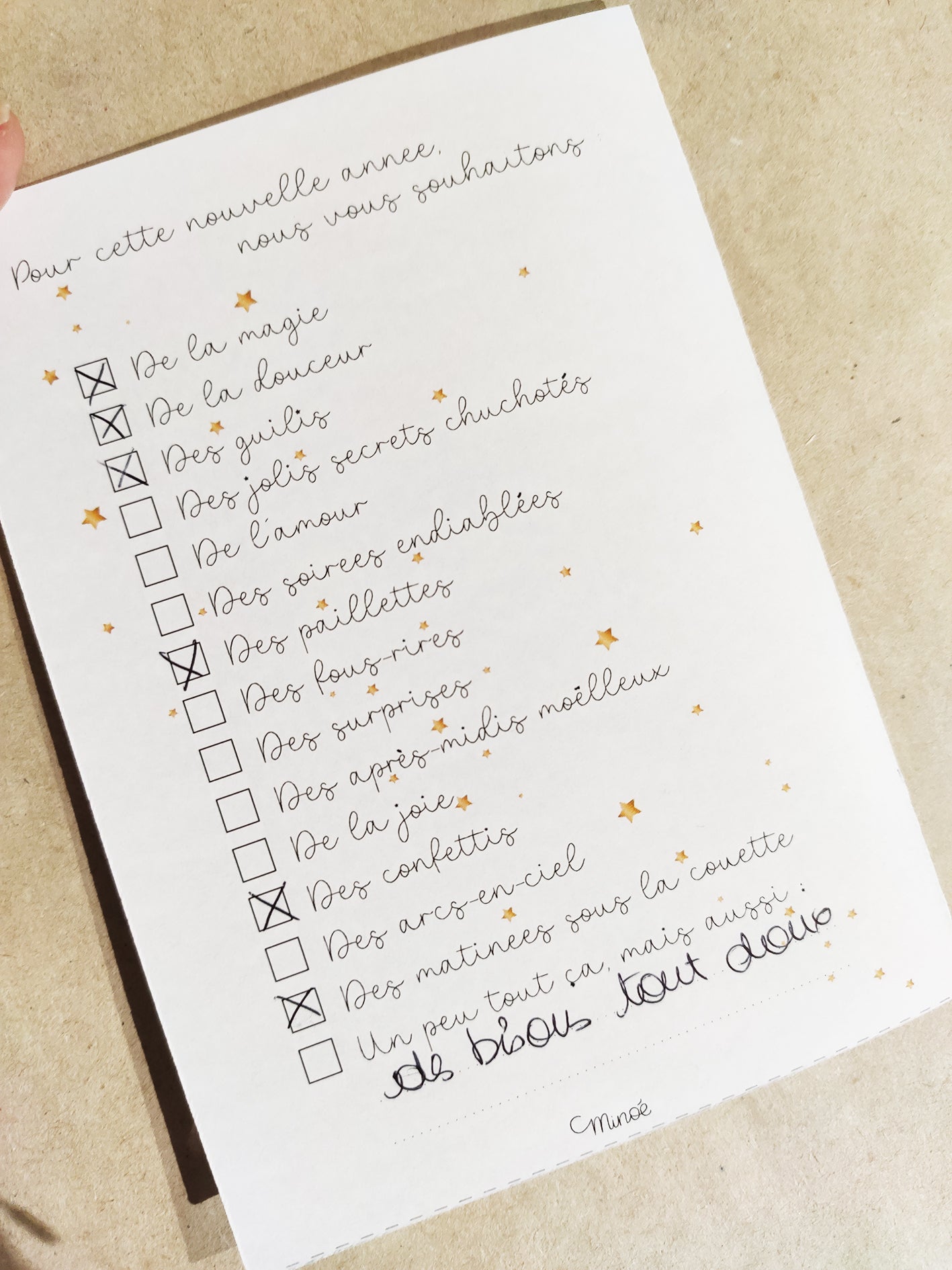 Carte de voeux - pieds en l'air