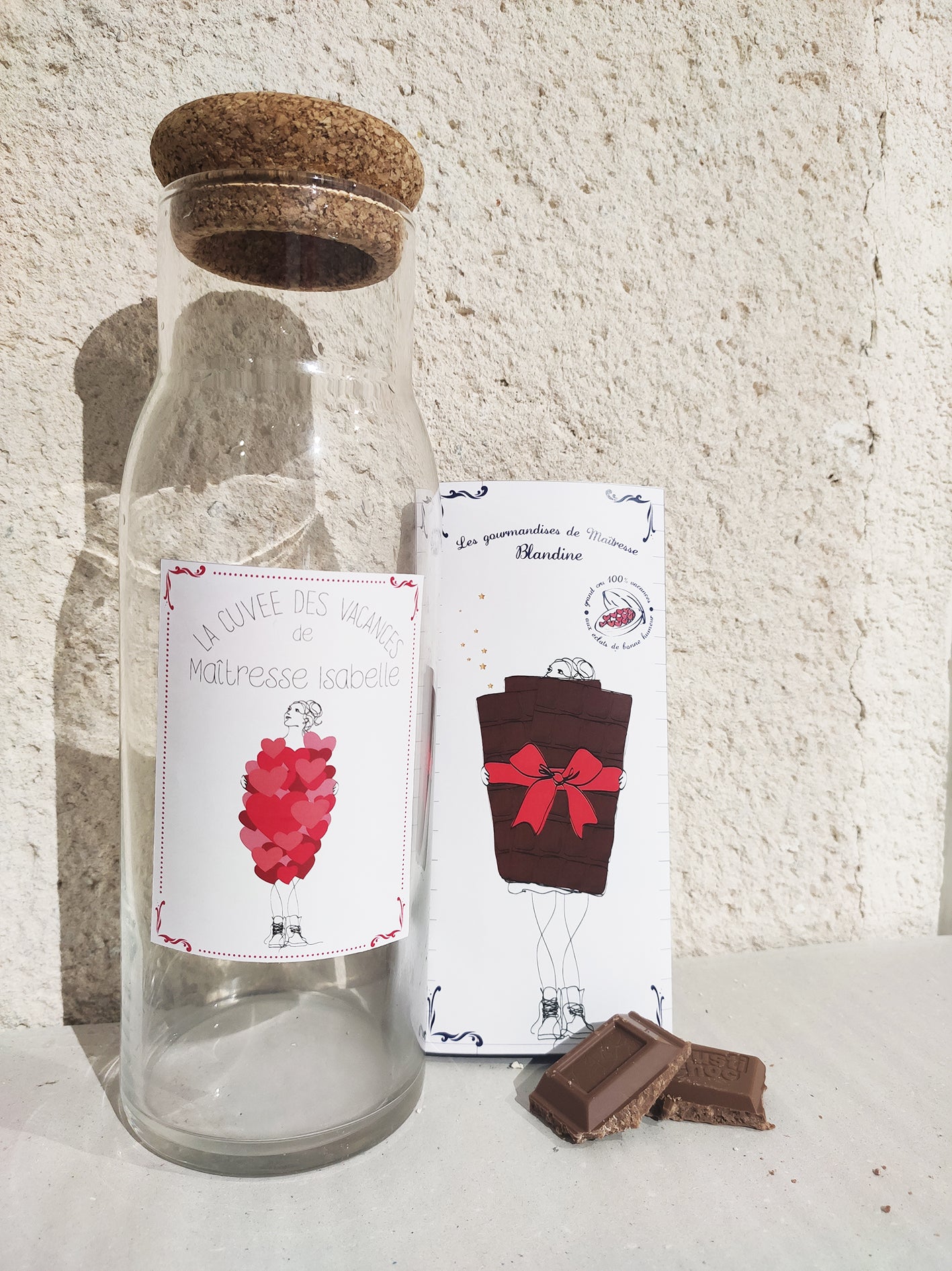 Printable tablette de chocolat maîtres, maîtresses, nounous, atsem