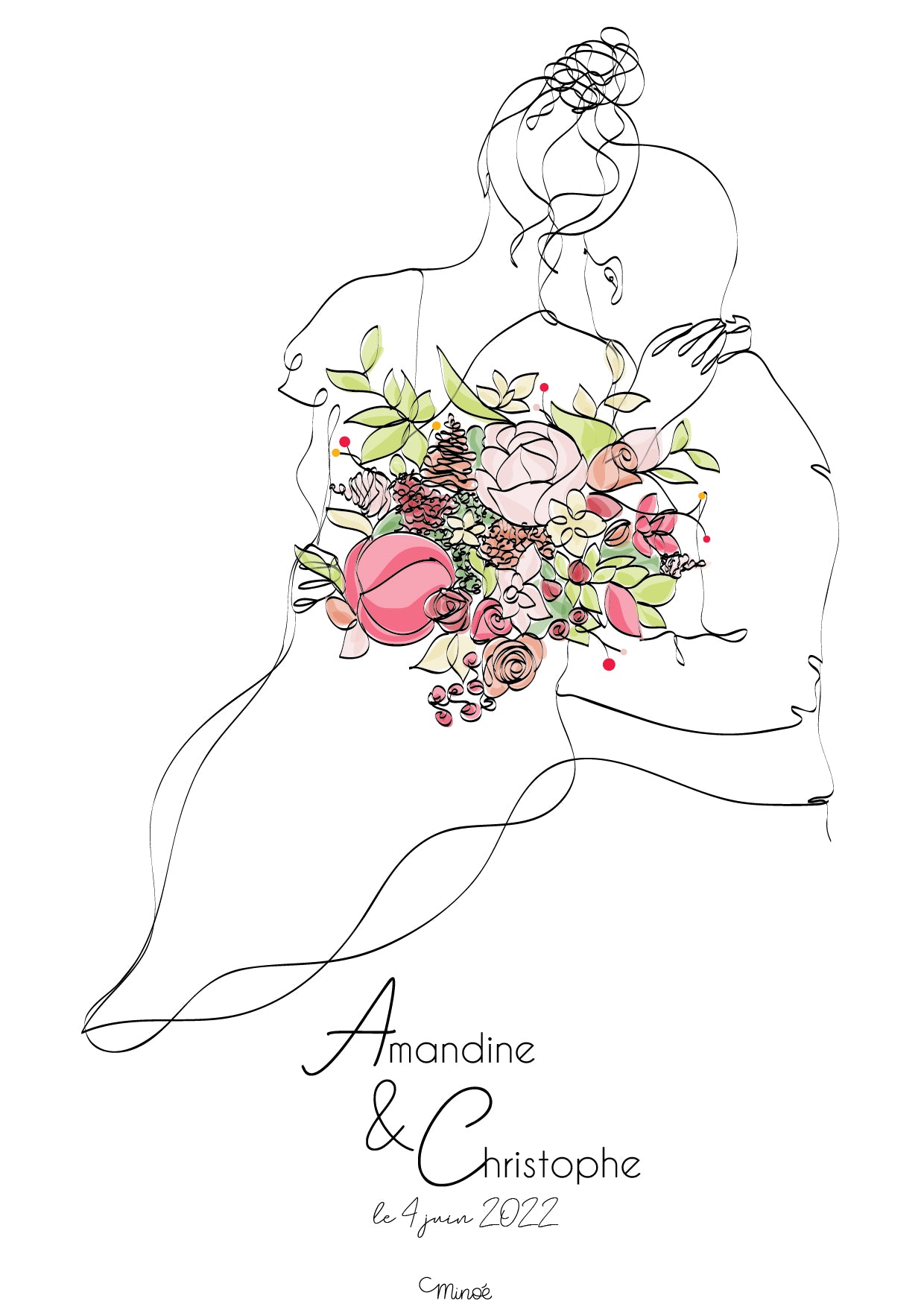 Illustration de mariage - modèle 2