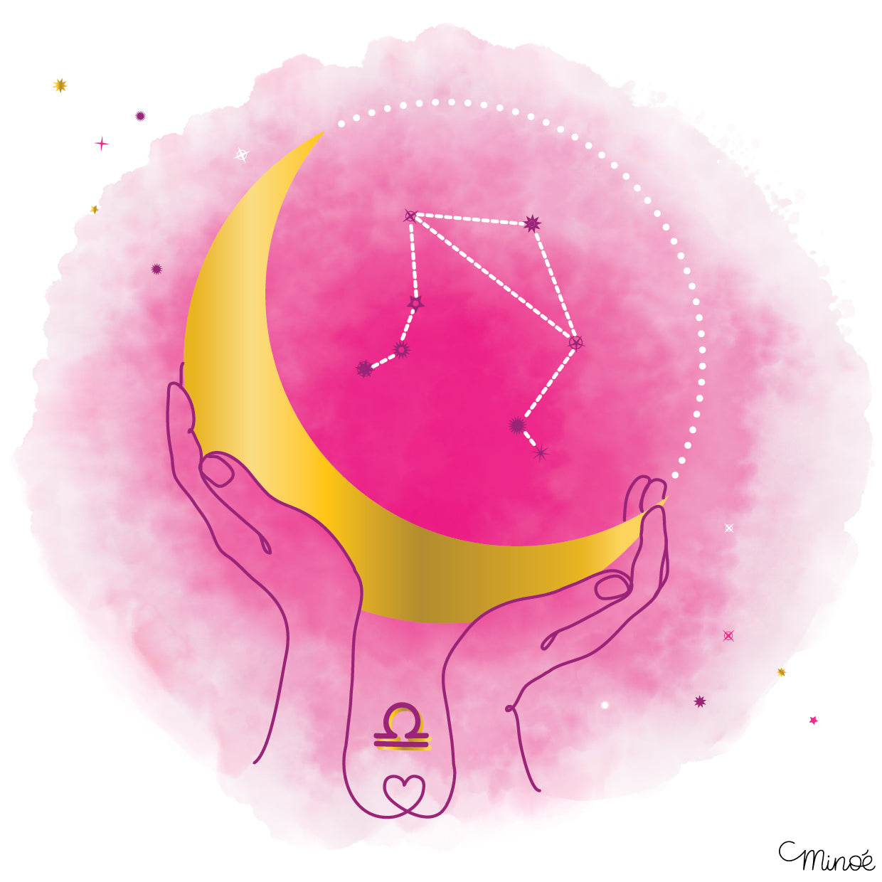 T-shirt femme col V - collection astro