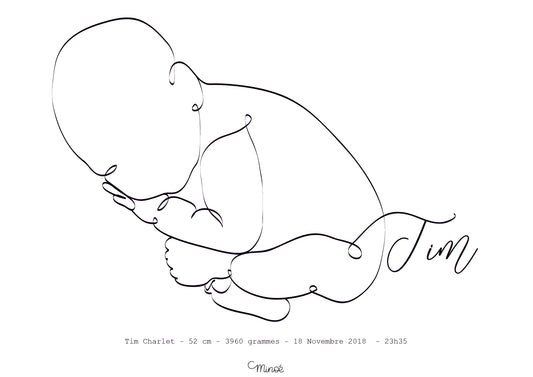 Illustration de naissance - bébé 8