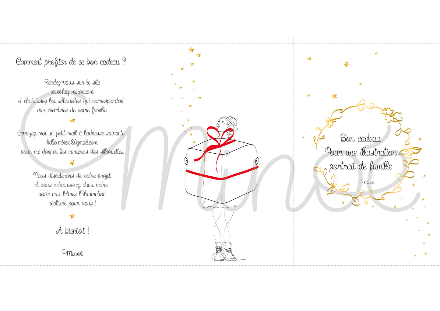 Printable - Bon cadeau - portrait de famille - format A3