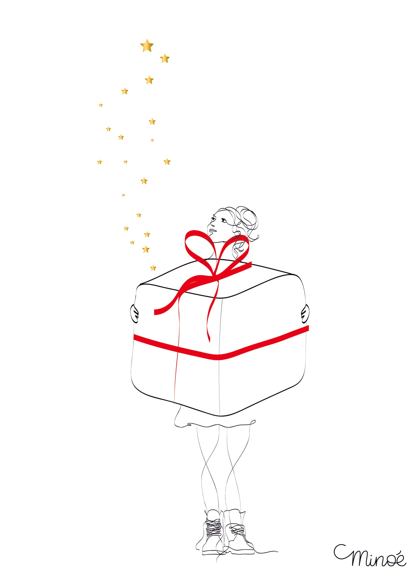 Printable - Bon cadeau à imprimer - Illustration d'après photo - format A3