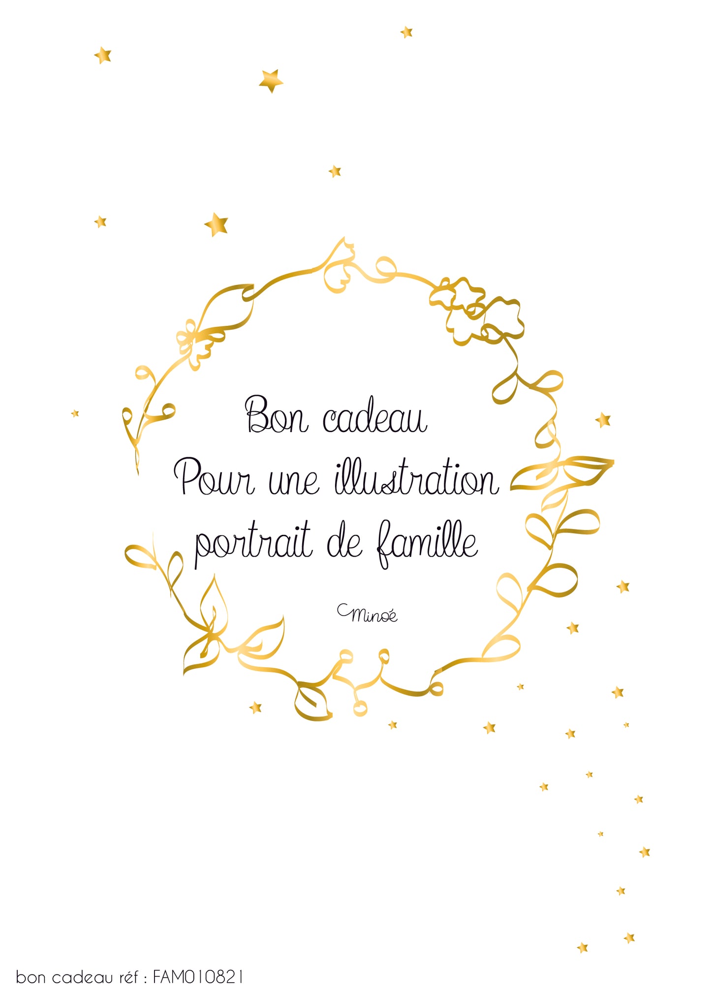 Printable - Bon cadeau - portrait de famille - format A3
