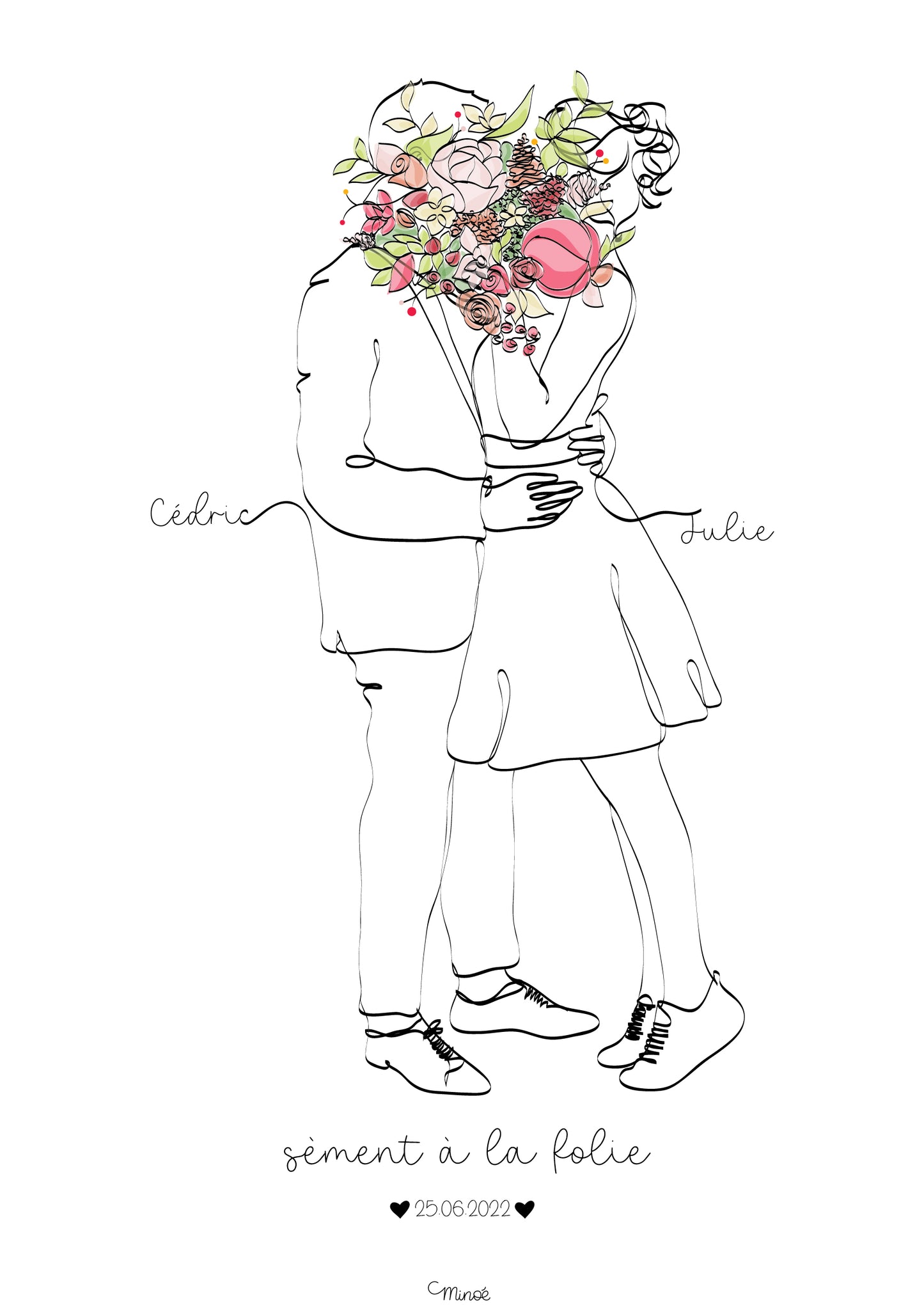 Illustration de mariage - modèle 3