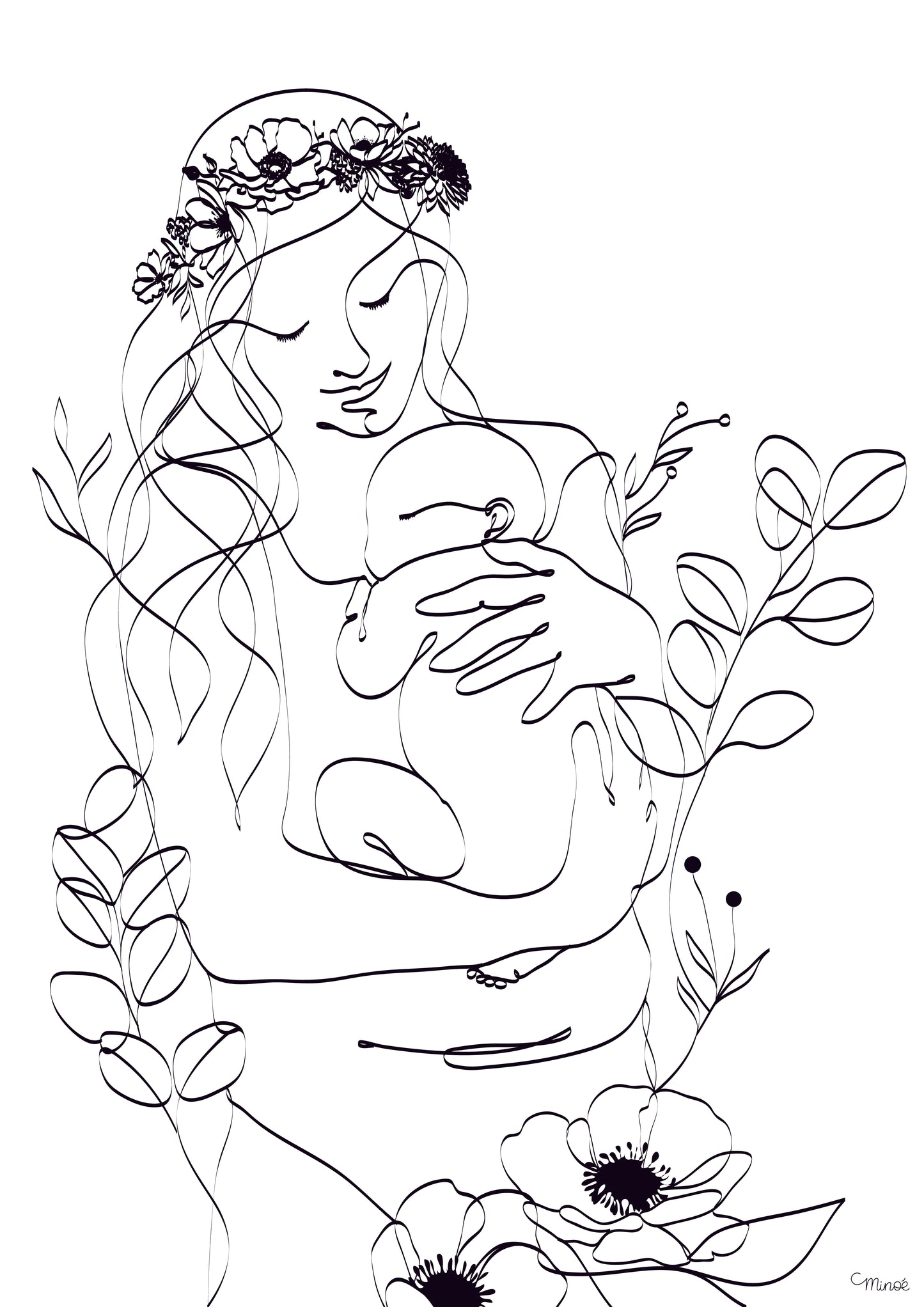 Illustration césarienne sans personnalisation