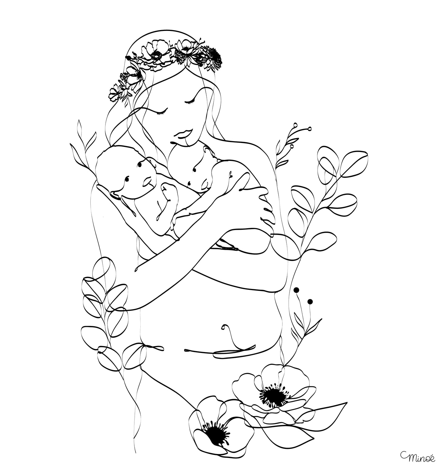 Illustration césarienne - modèle 1