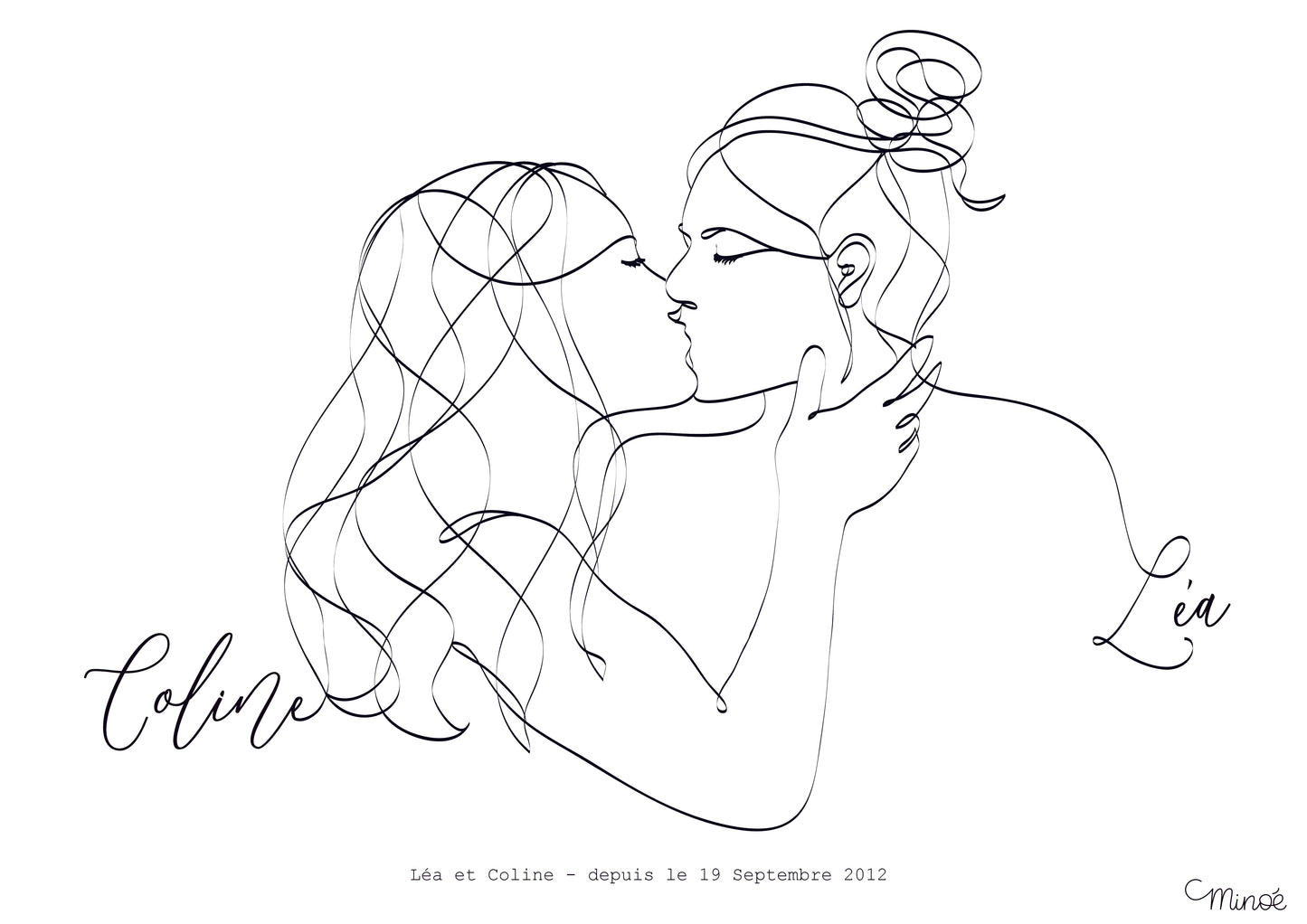 Illustration de couple - femmes