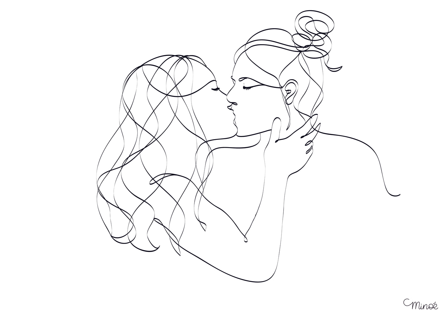 Illustration de couple - femmes