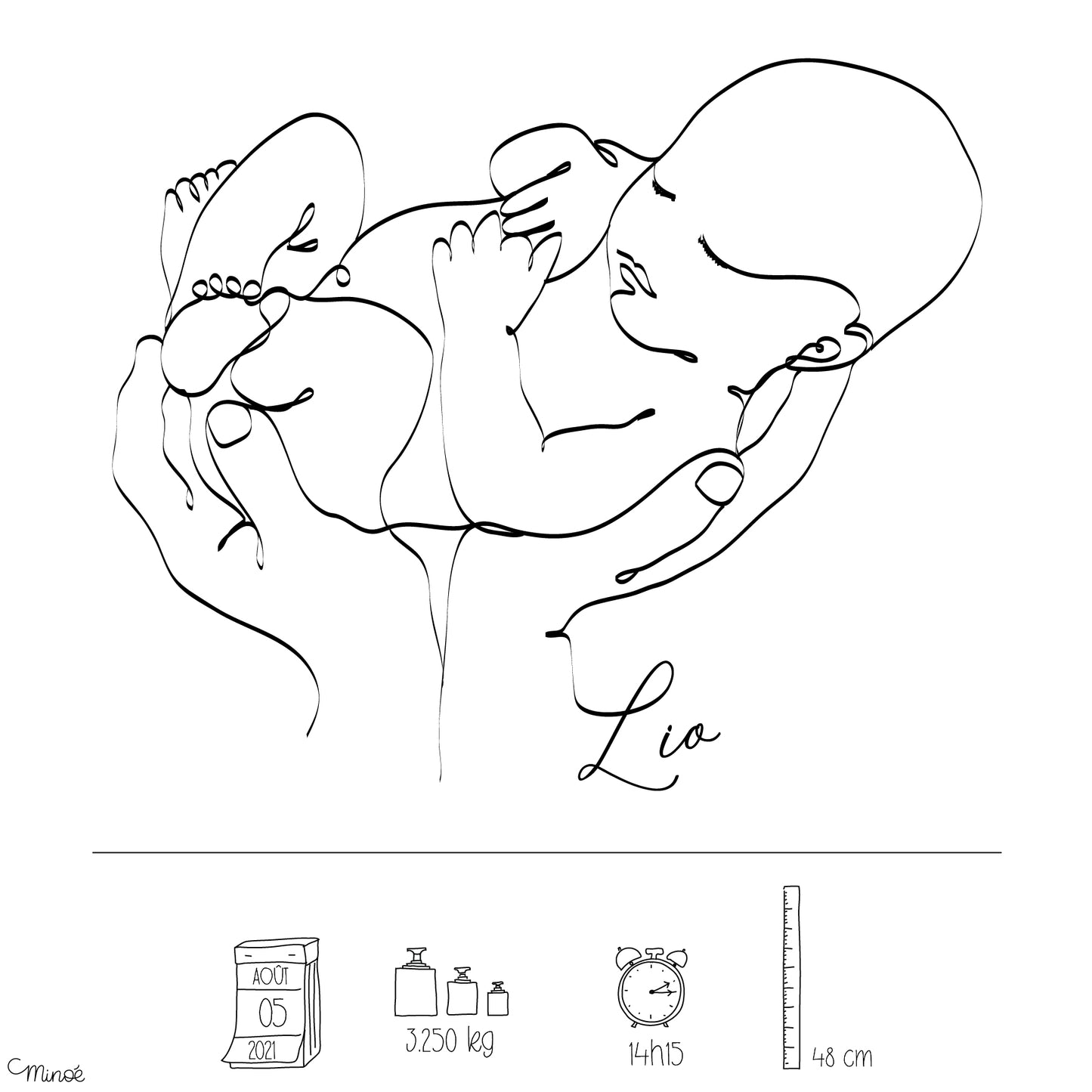 Faire-part de naissance - 2 pages - modèle 2 - printable