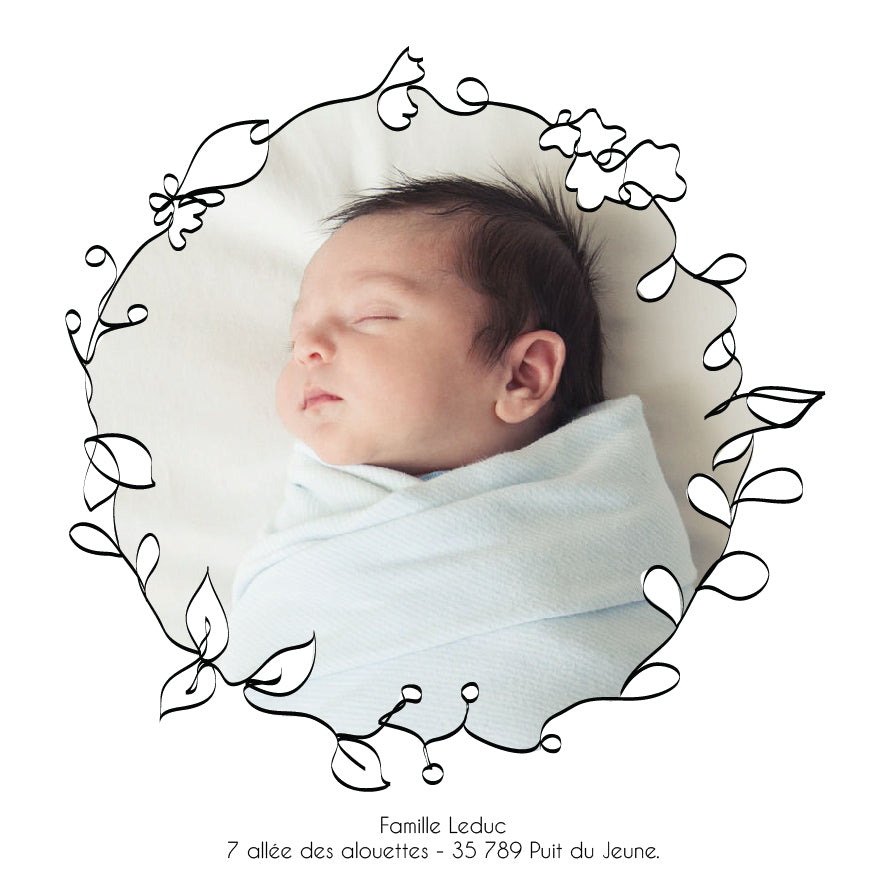 Faire-part de naissance - 2 pages - modèle 5 - printable