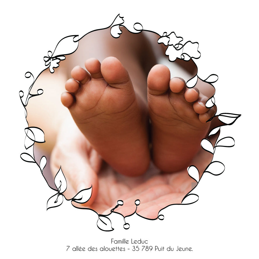 Faire-part de naissance - 2 pages - modèle 11 - printable
