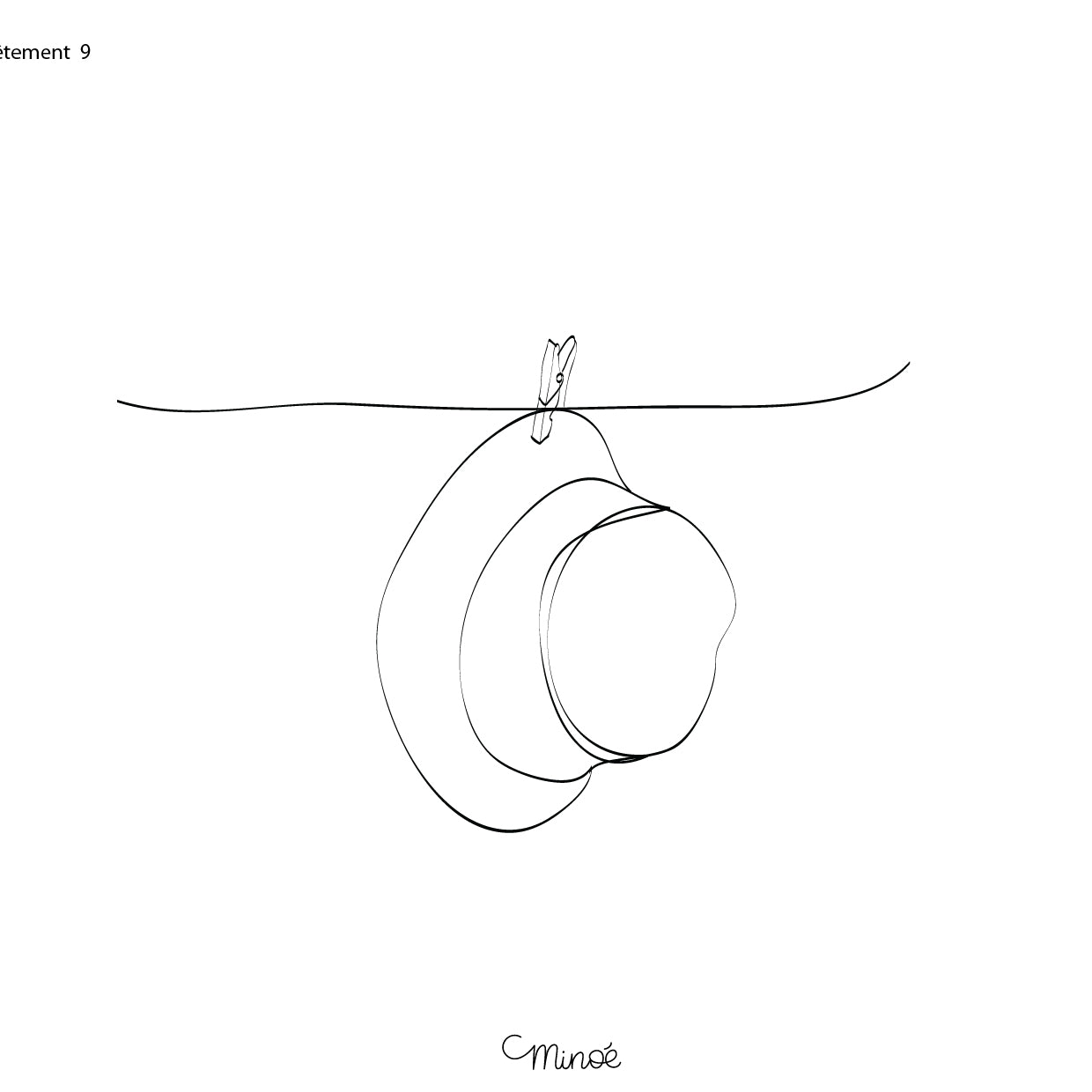 Illustration de famille - fil à linge