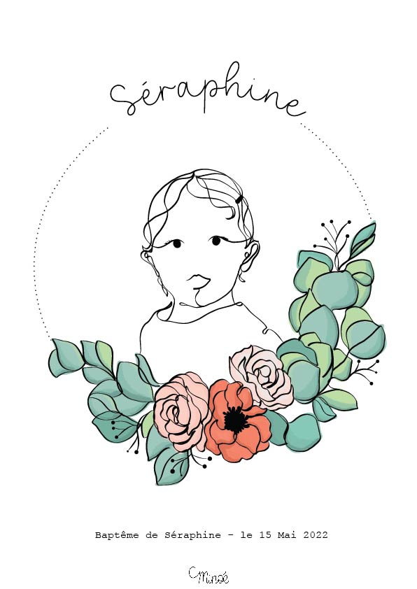 Portrait fleuri