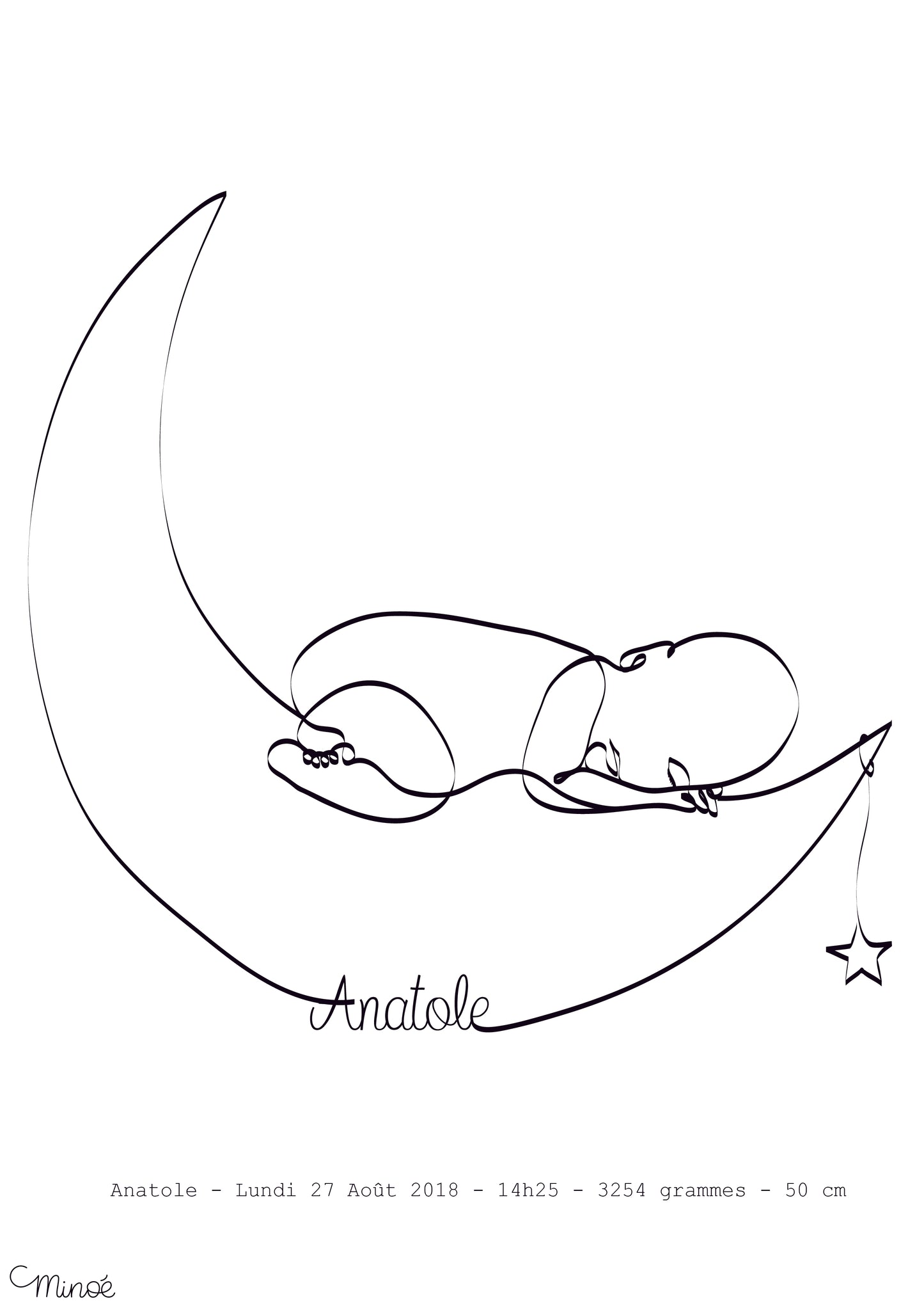 Illustration de naissance - bébé 3