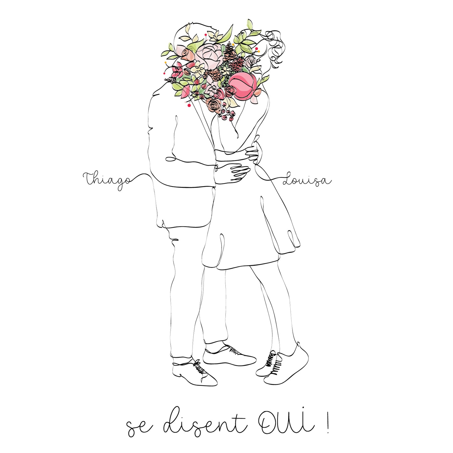 Faire-part de mariage - 2 pages - modèle 3 - printable