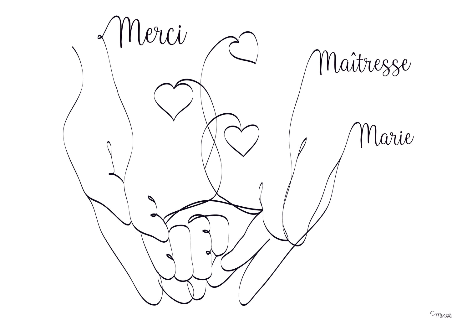 Illustration Merci Maîtresse - Nounou - Atsem