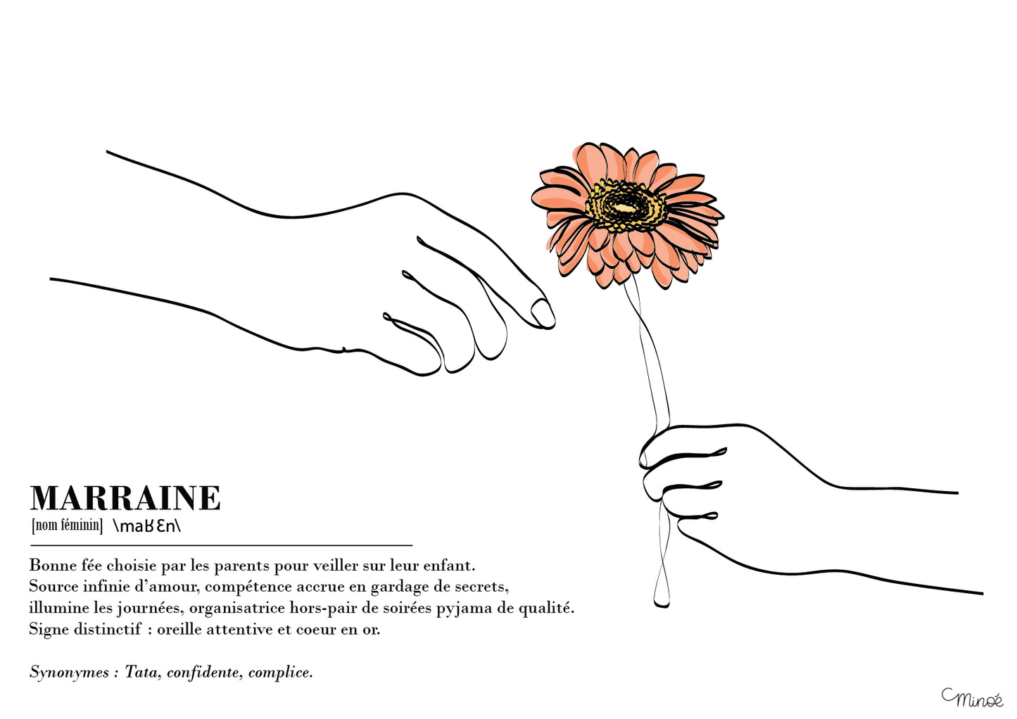 Illustration définition de marraine