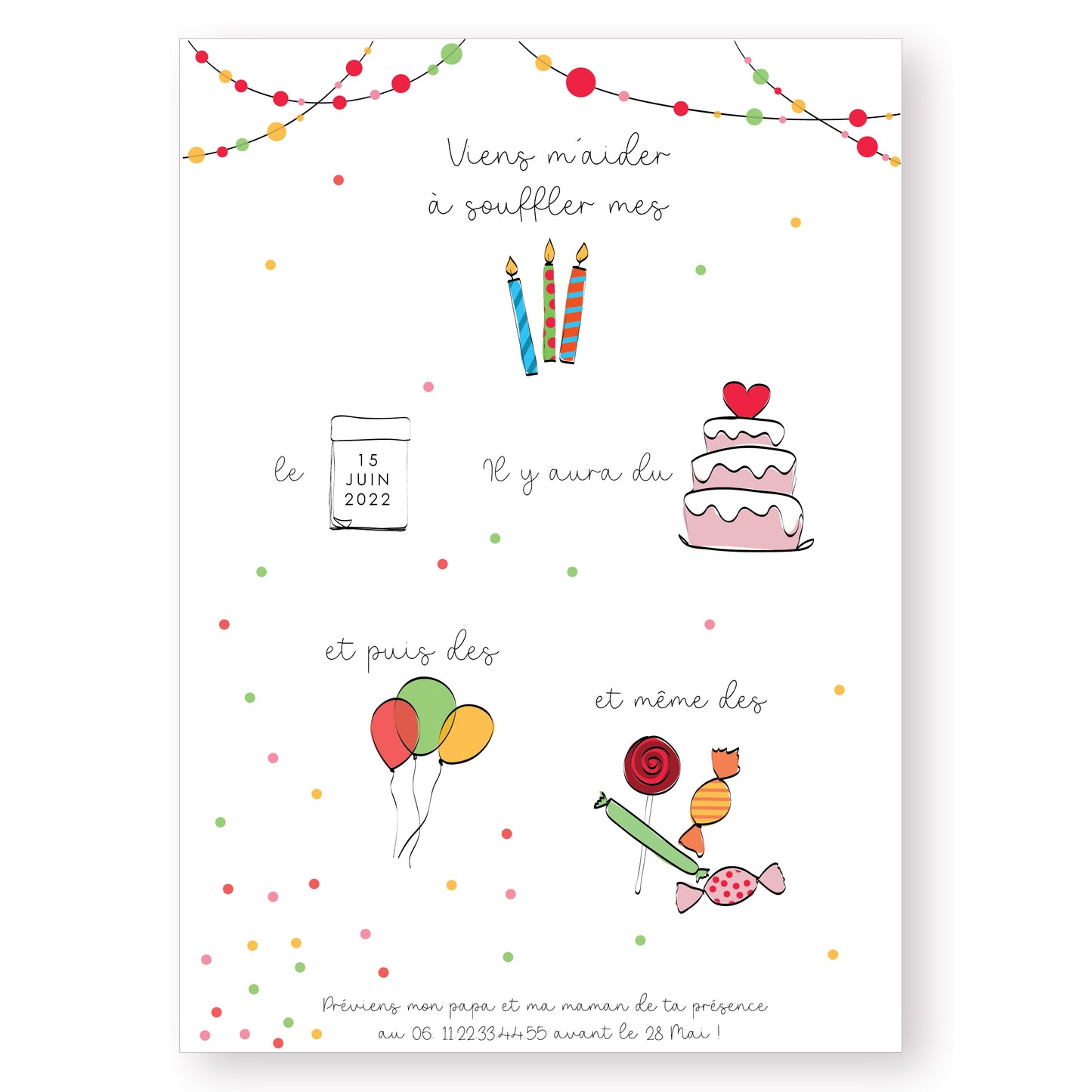 Invitation anniversaire - 2 pages - printable