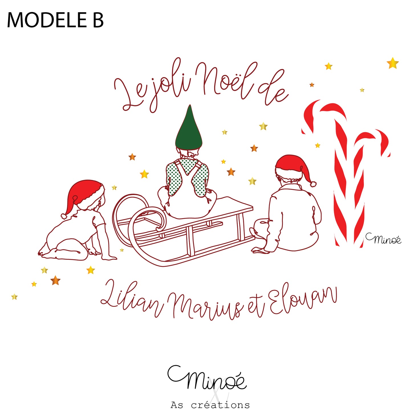 Hottes de Noël personnalisées