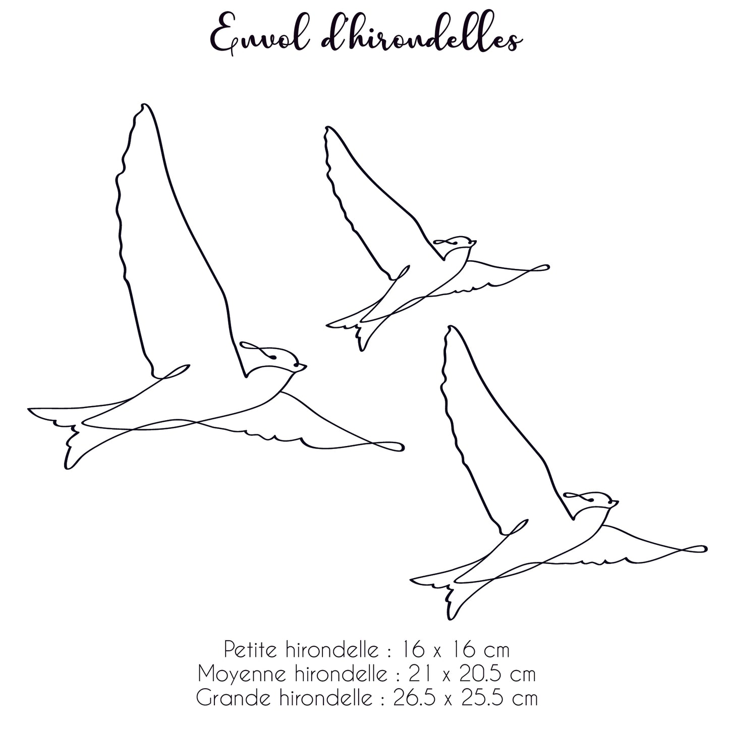 Sticker mural - Envol d'hirondelles