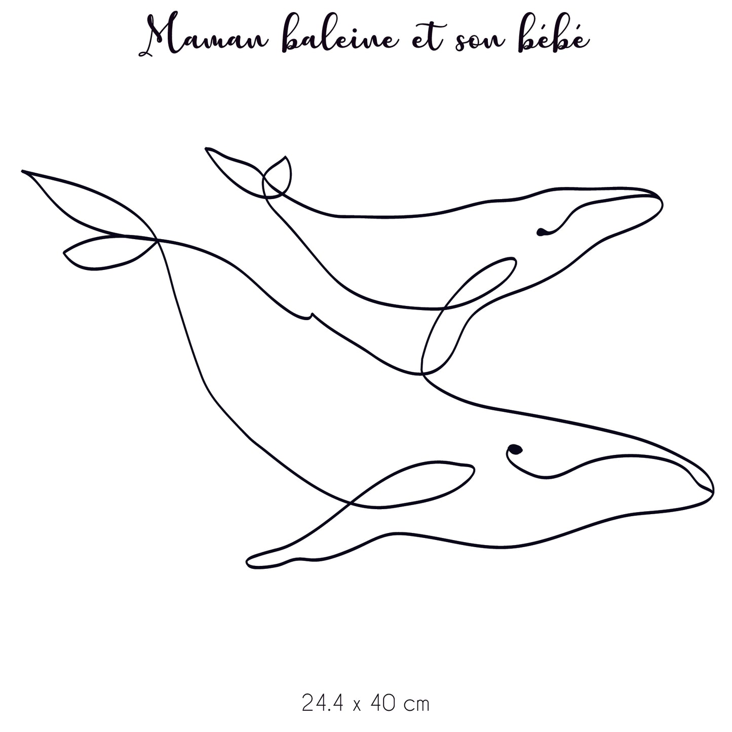 Sticker mural - Maman baleine et son bébé
