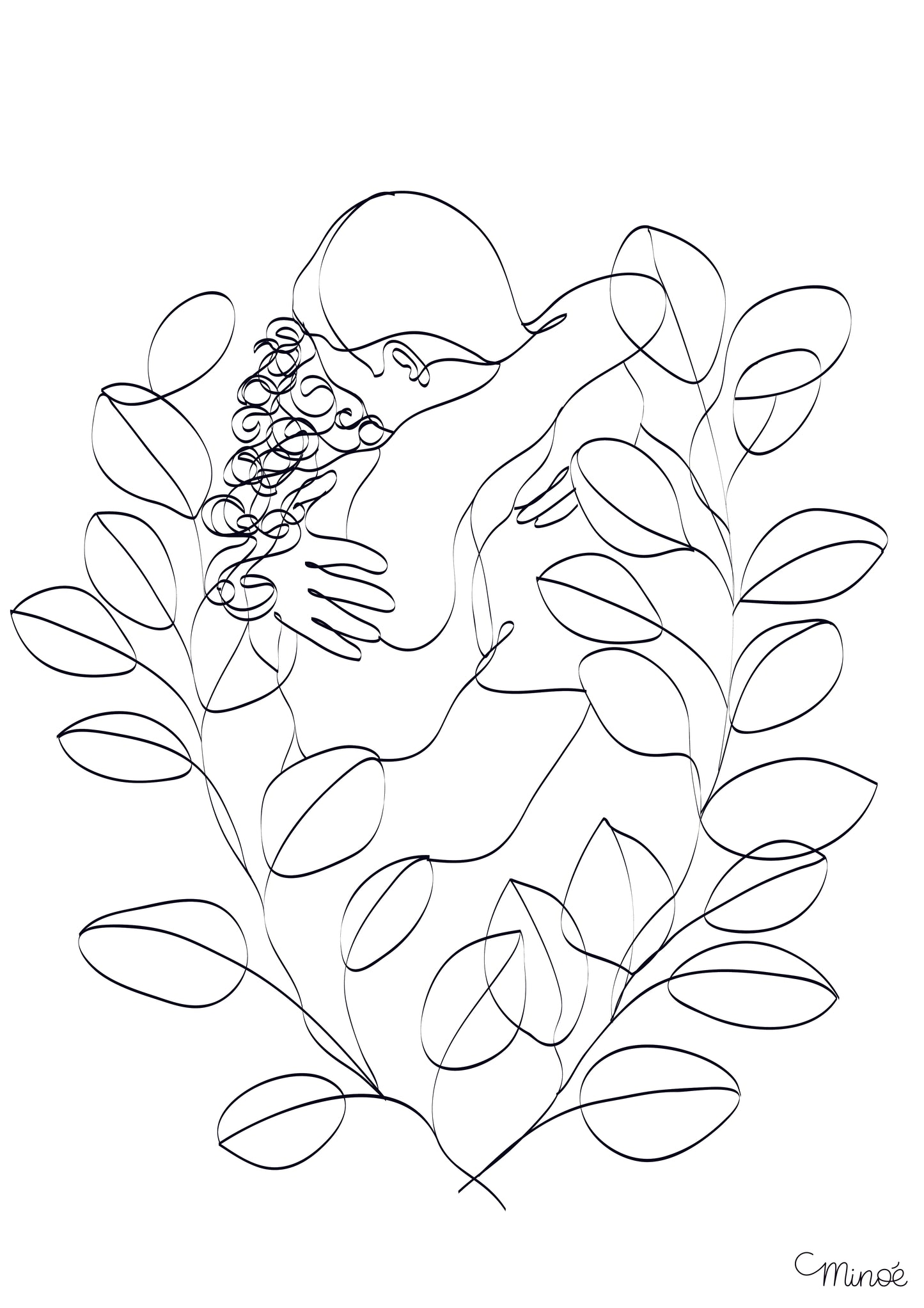 Illustration de couple mixte - couple 1