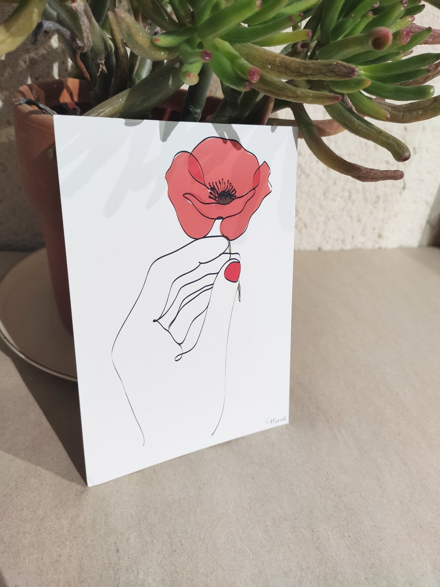 carte postale - coquelicot